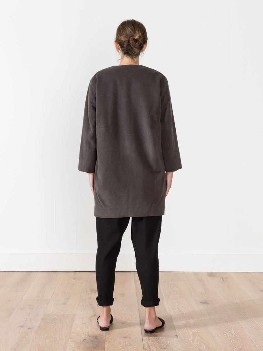 angora no collar coat - Image 3