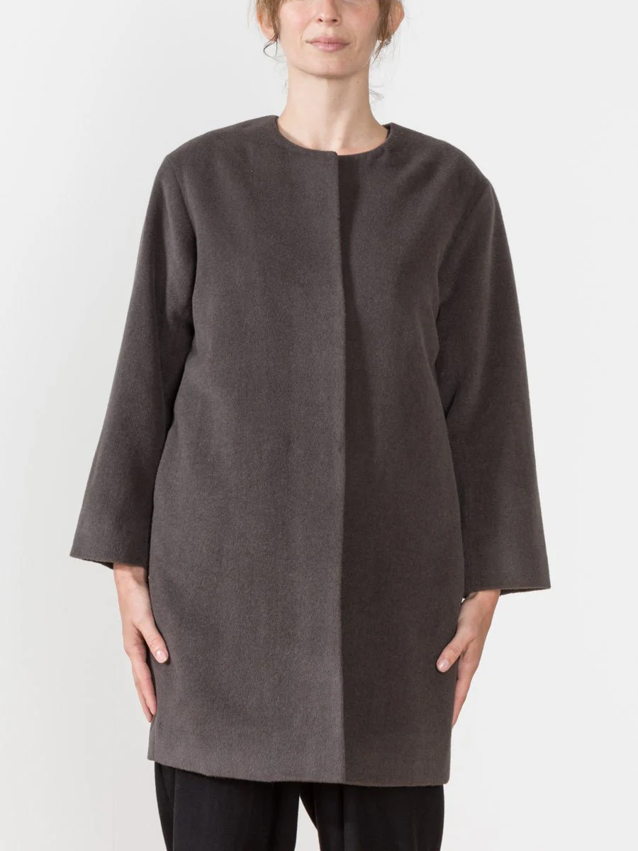 angora no collar coat - Image 4