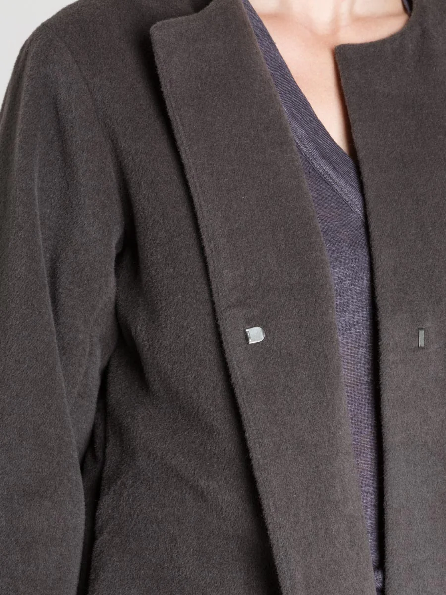 angora no collar coat - Image 6