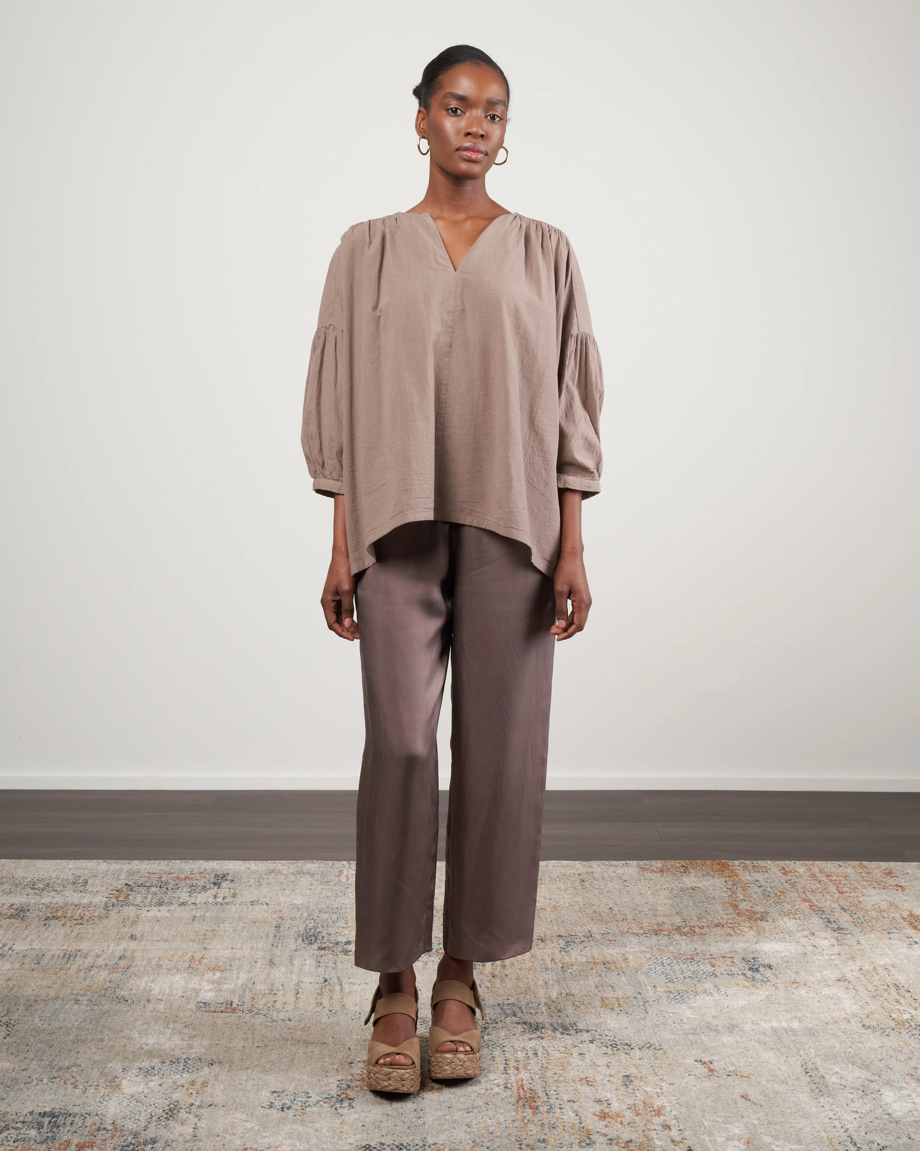 cotton pullover - maroon gray 76 - Image 2