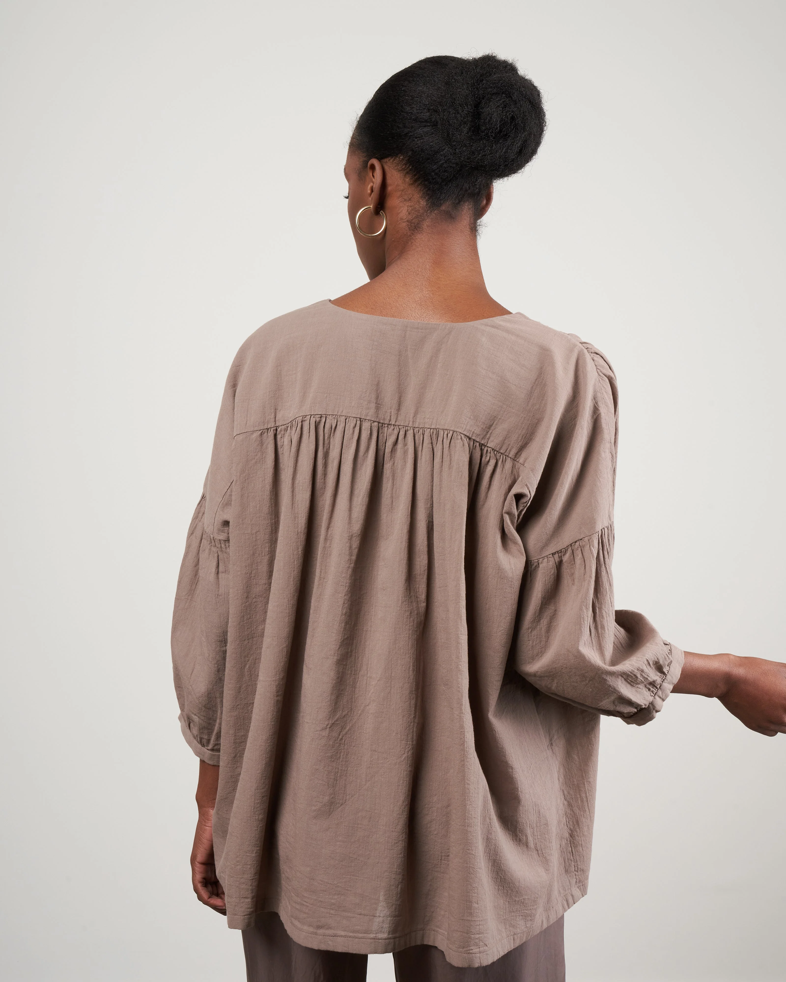 cotton pullover - maroon gray 76 - Image 4