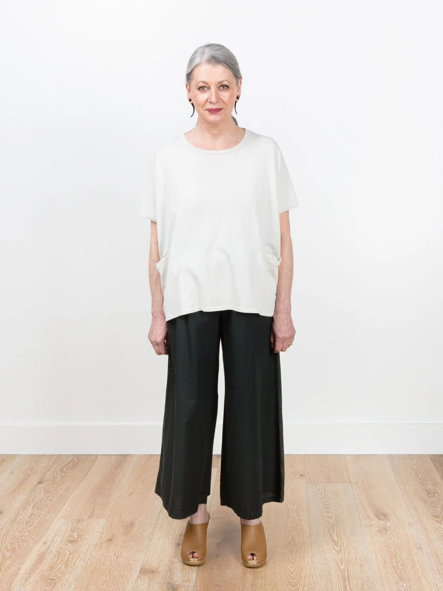 wide sweater - beige