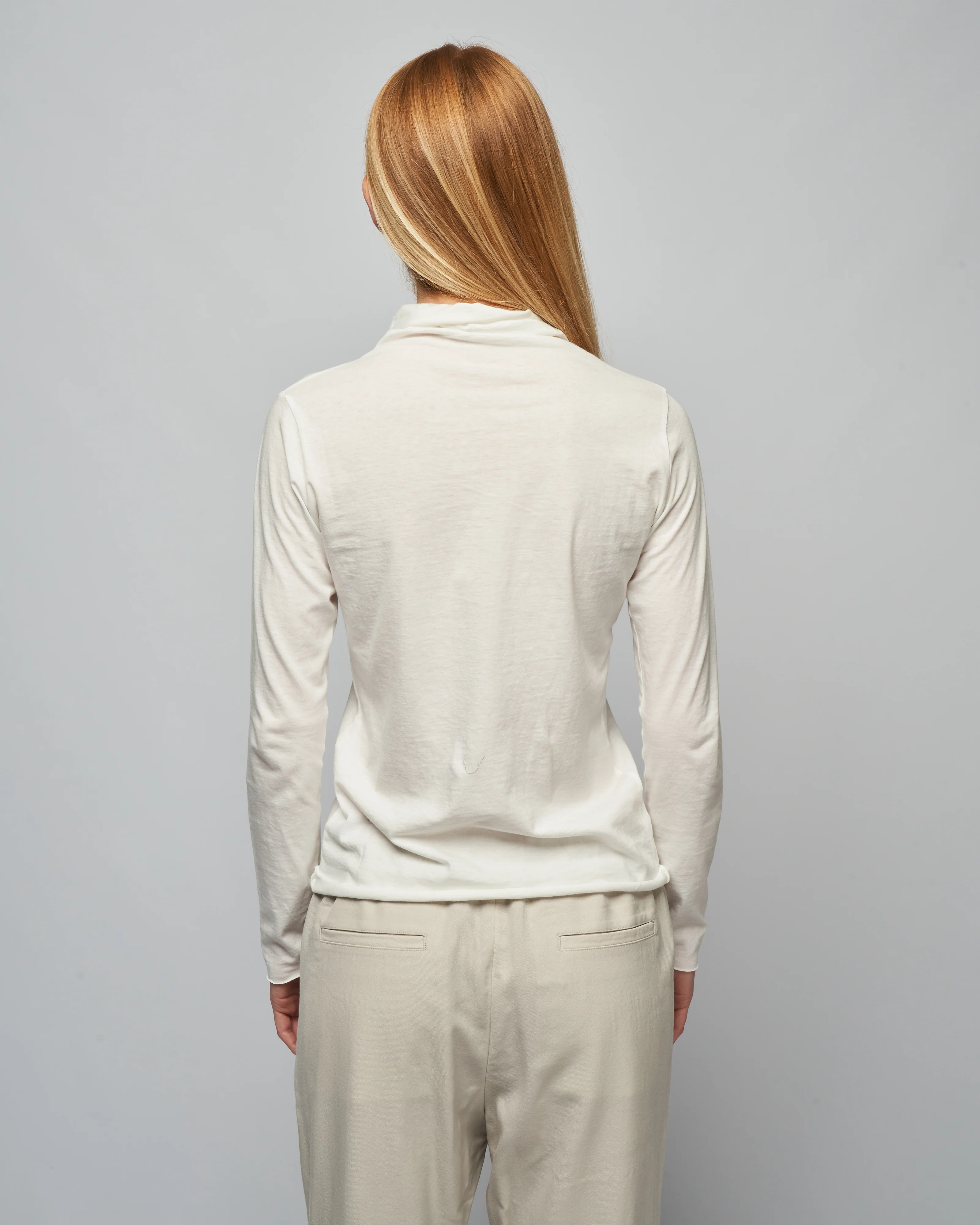 cut&sew turtleneck - off white - Image 4