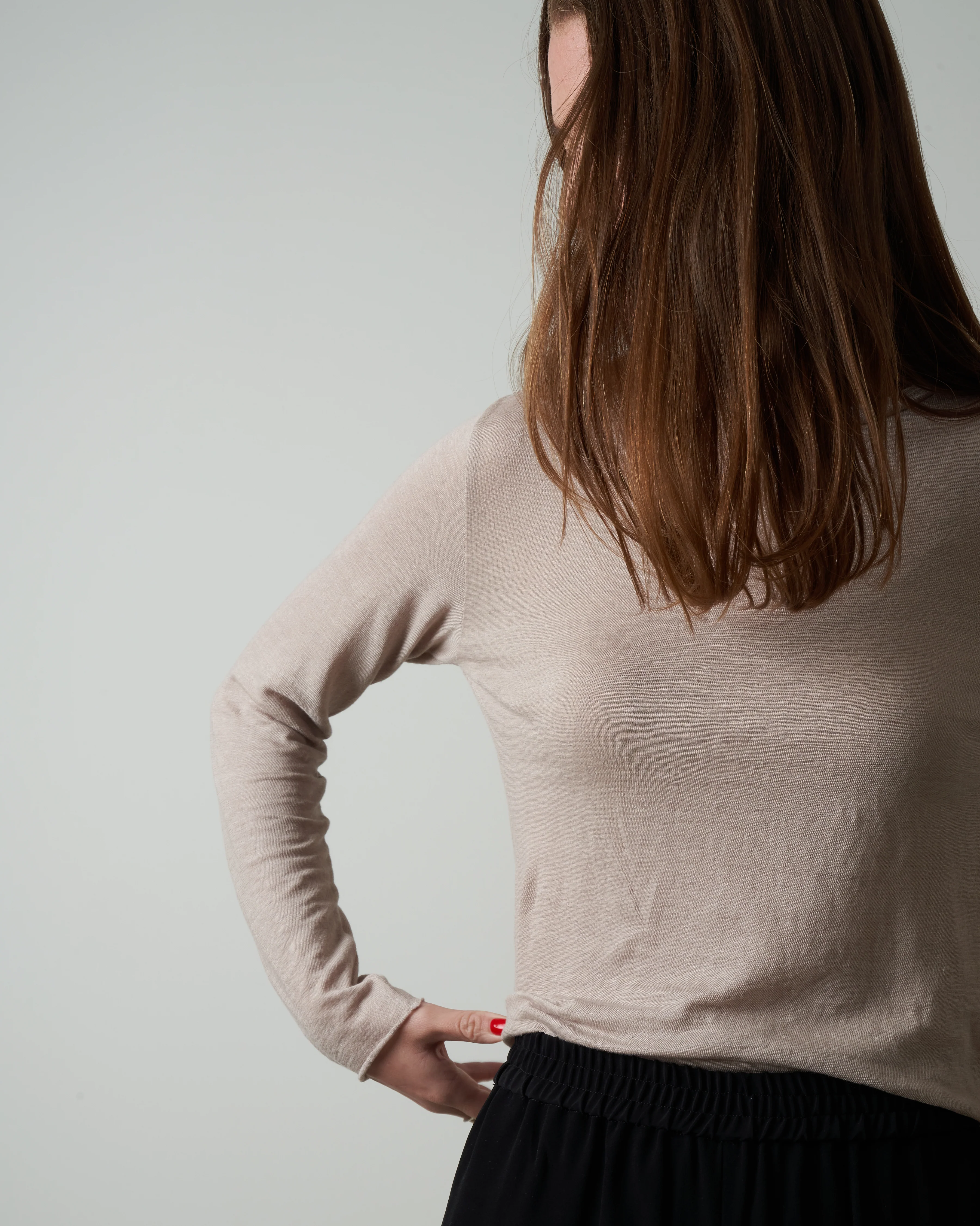 high gauge linen pullover - haze - Image 2