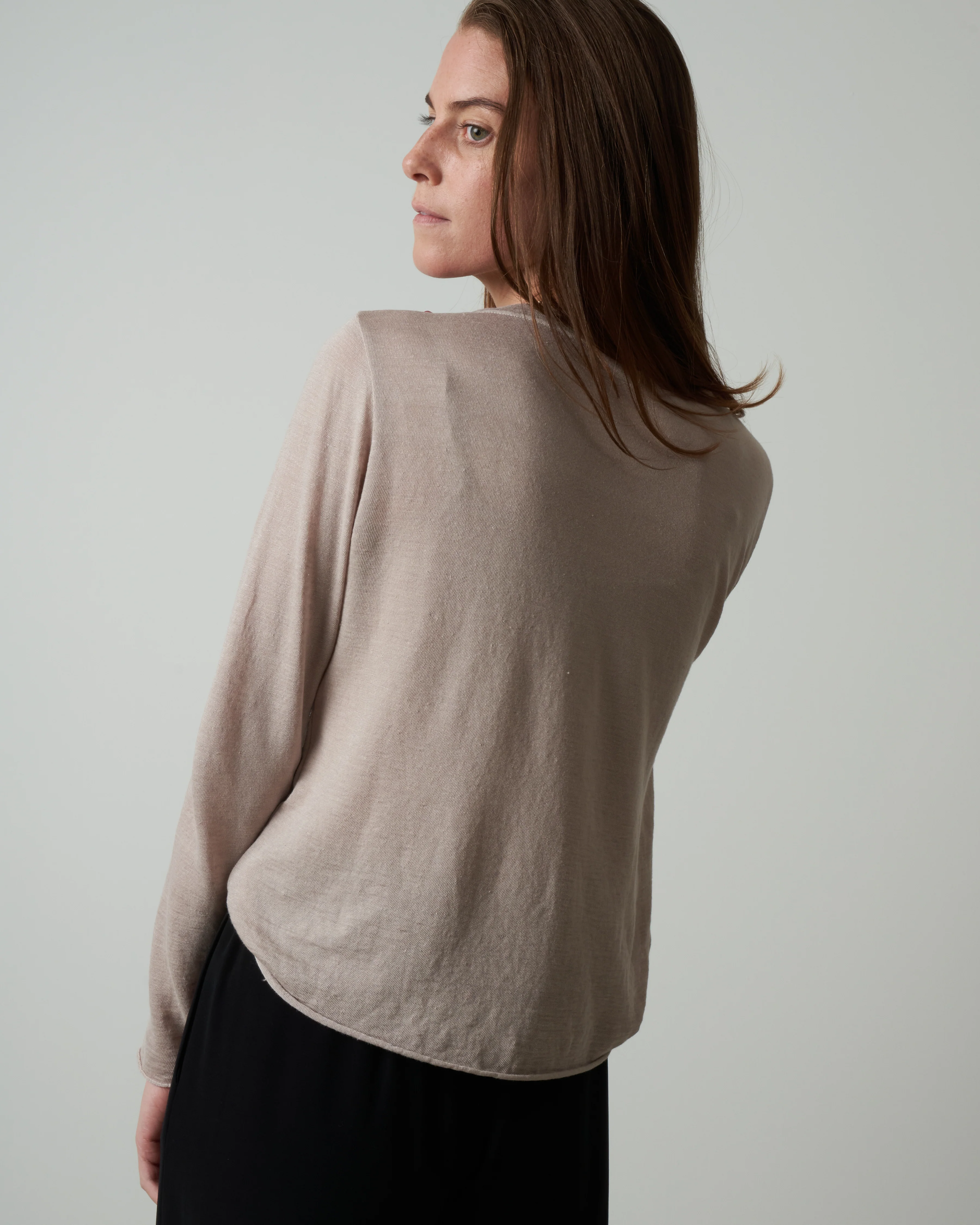 high gauge linen pullover - haze - Image 4
