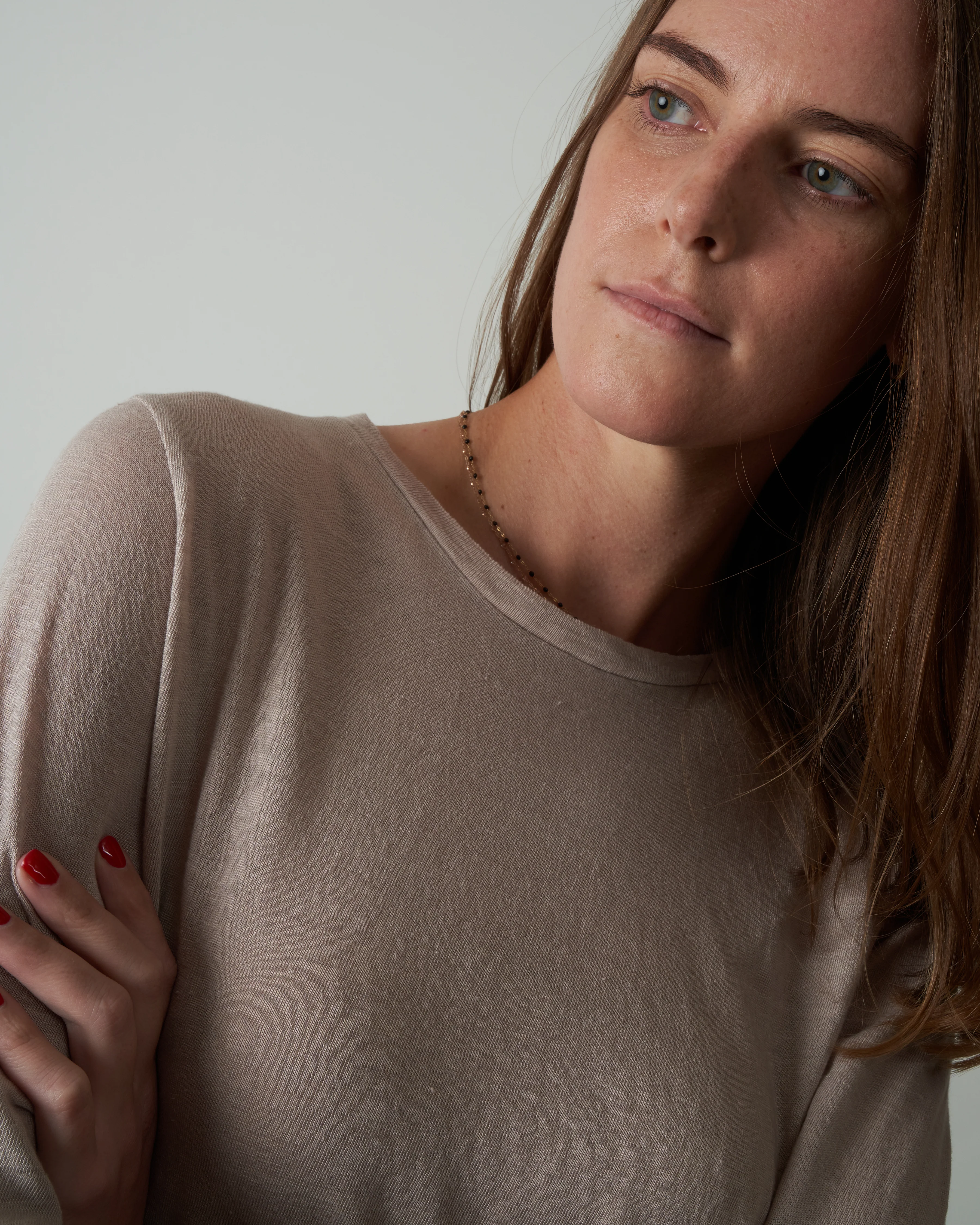 high gauge linen pullover - haze - Image 5
