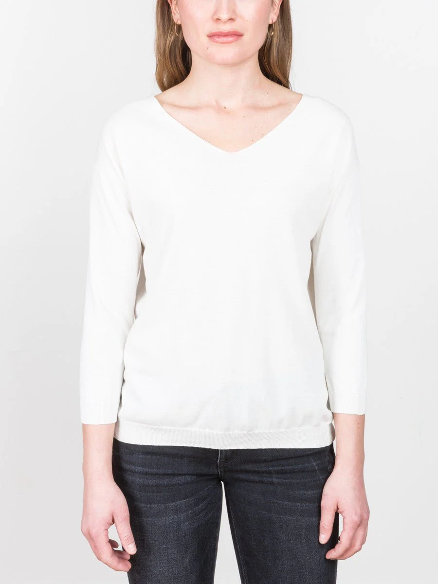 high gauge v-neck sweater - Image 2