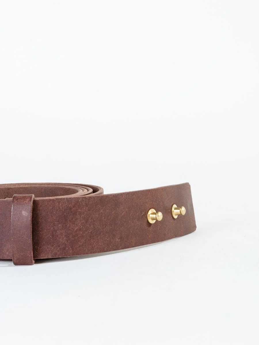leather belt - dark brown - Image 2