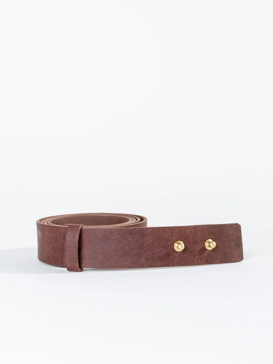 leather belt - dark brown - Image 3