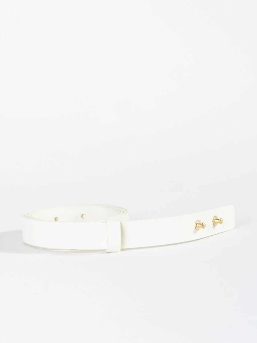 leather belt - off white - Image 2