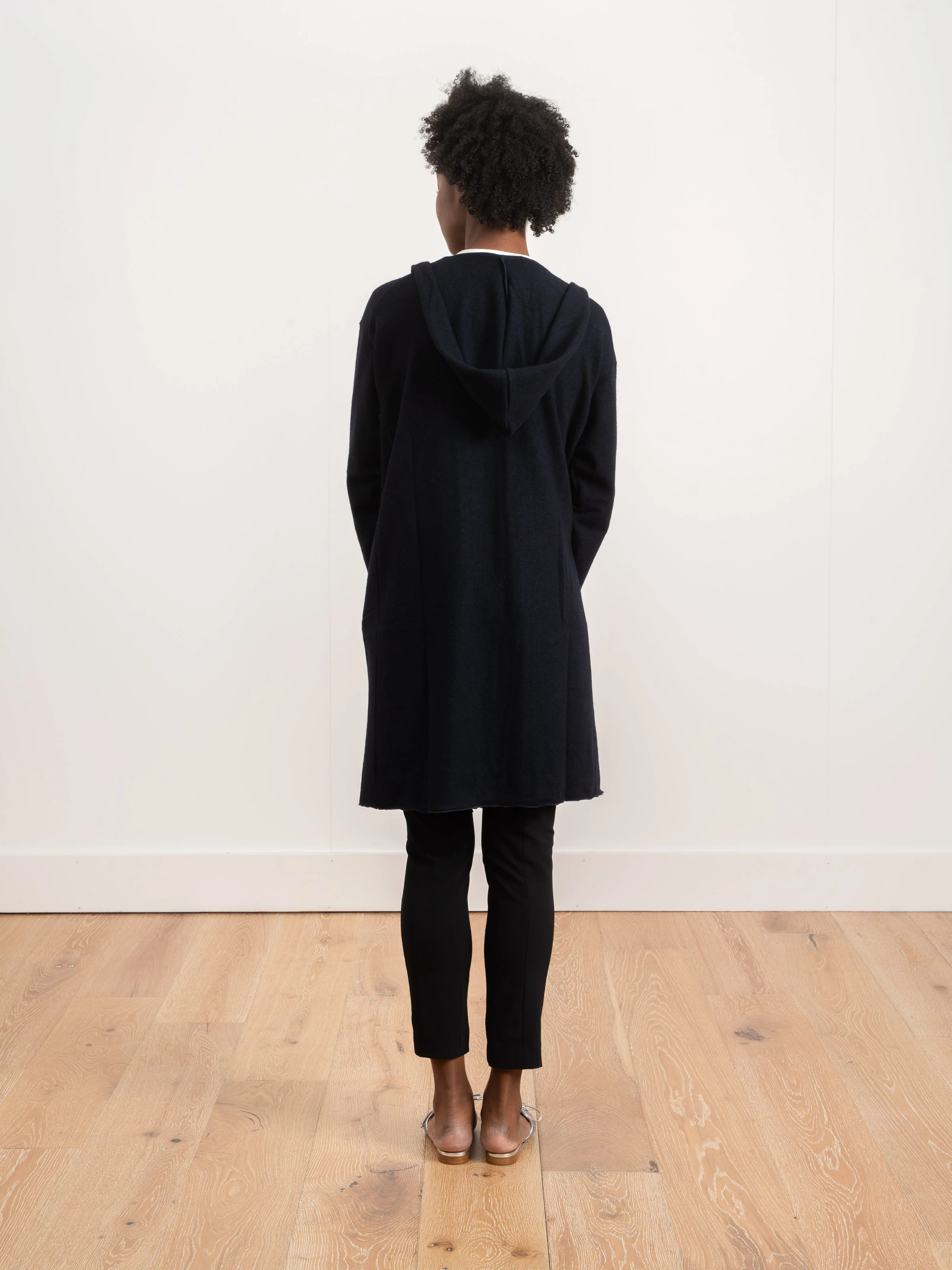 press wool hooded coat - Image 4
