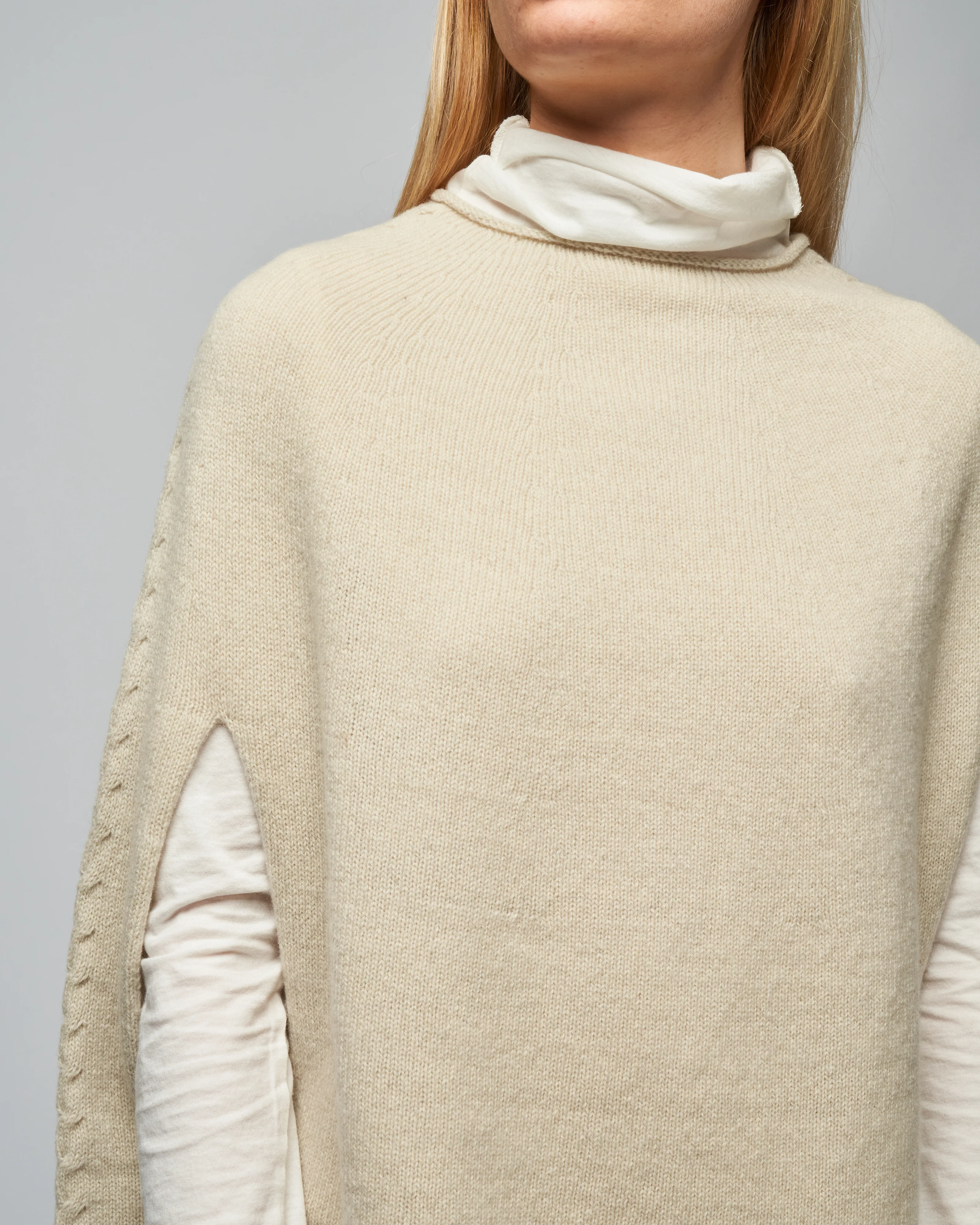 renew-wool poncho - ivory - Image 5