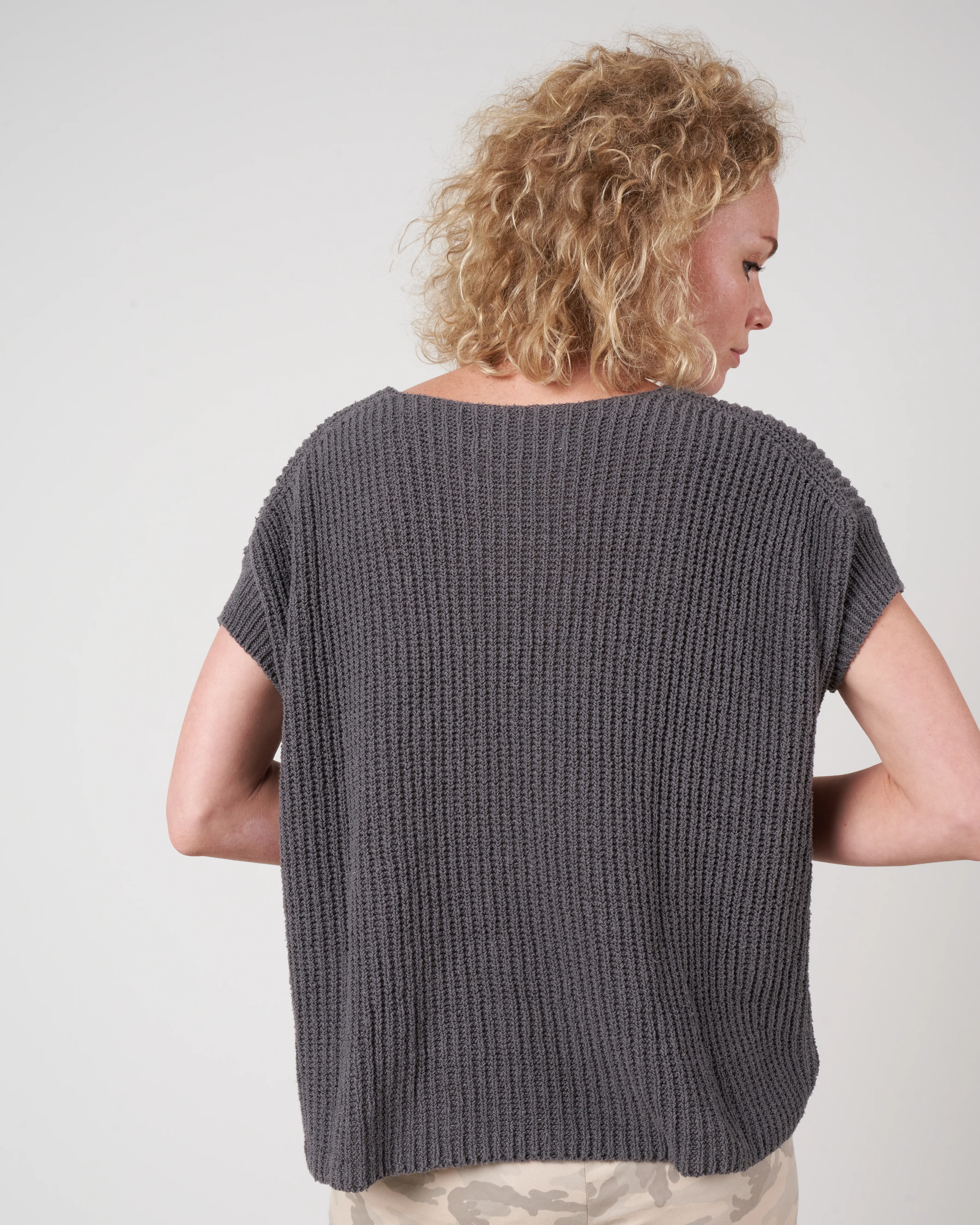 silk pullover - stone grey - Image 3