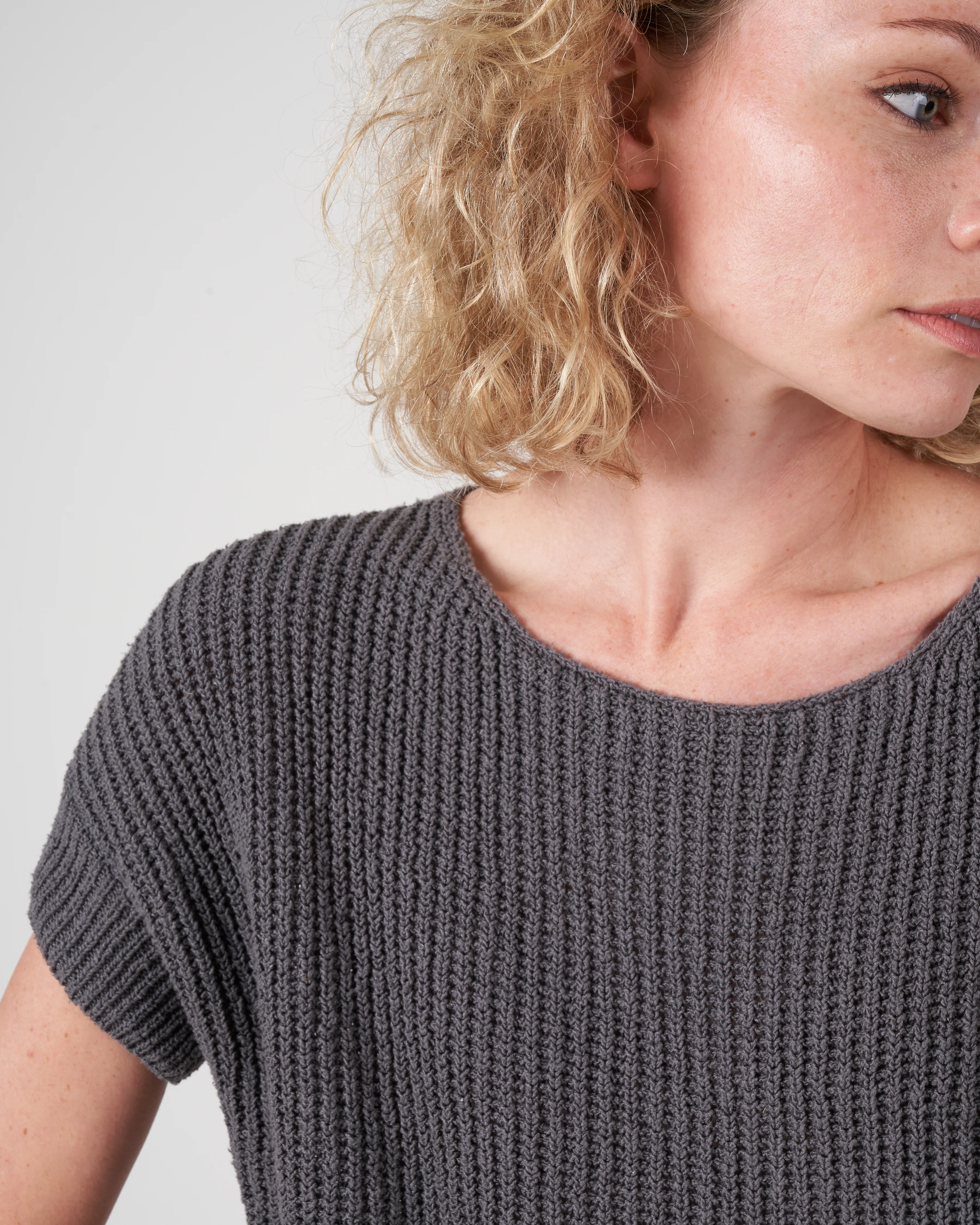 silk pullover - stone grey - Image 5
