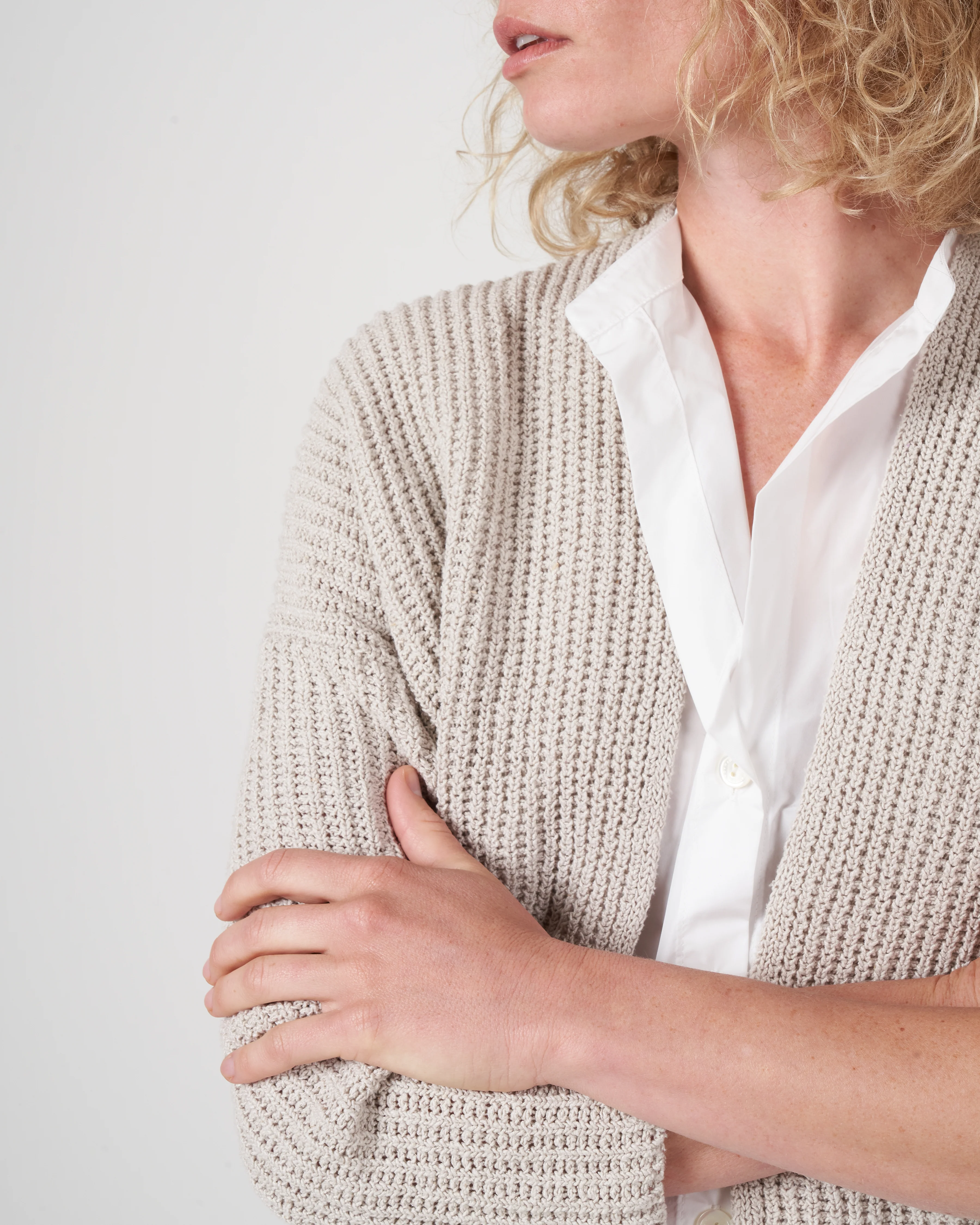 silk azi cardi - ecru - Image 5