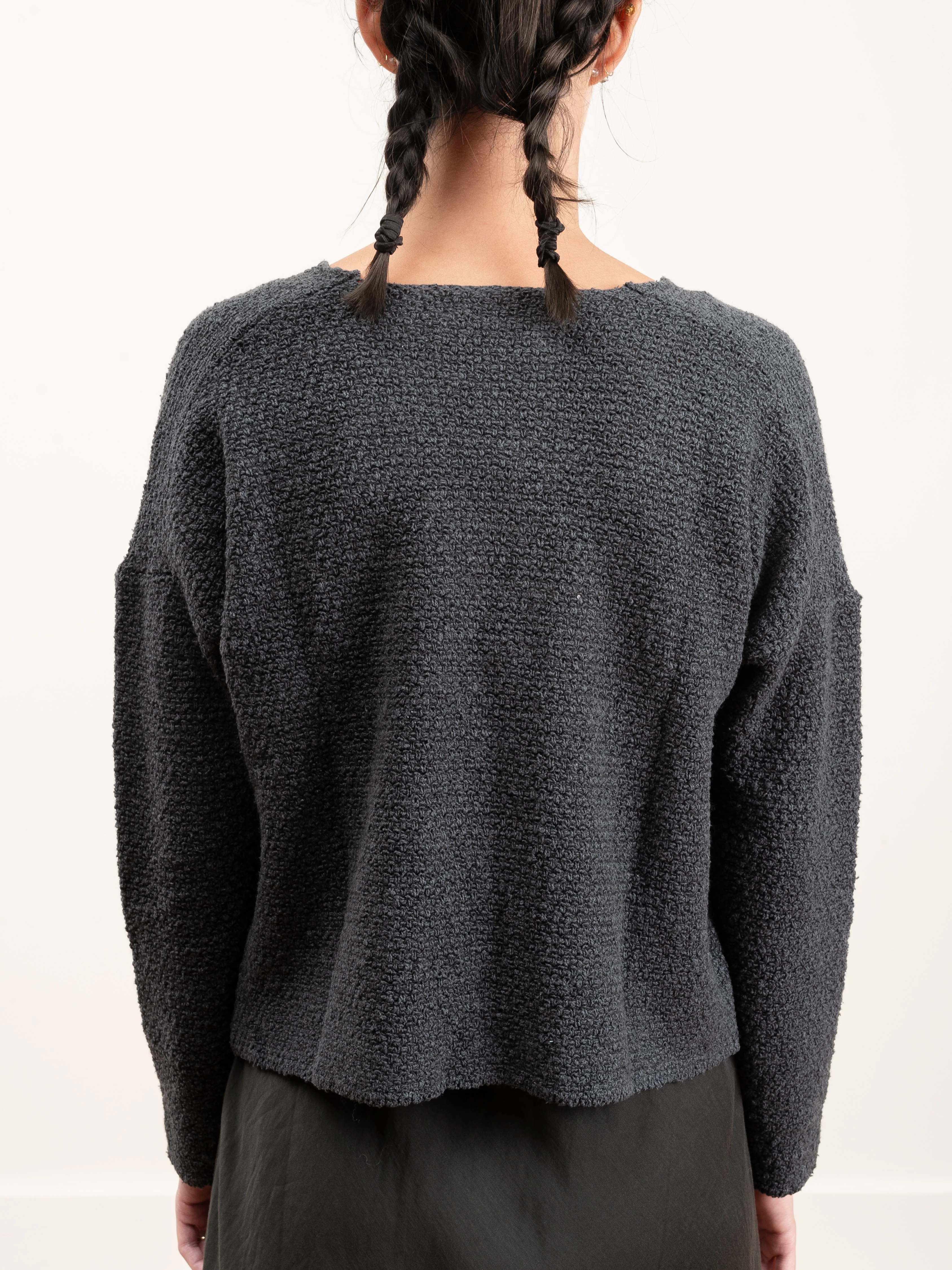 stitch cardigan - charcoal - Image 4