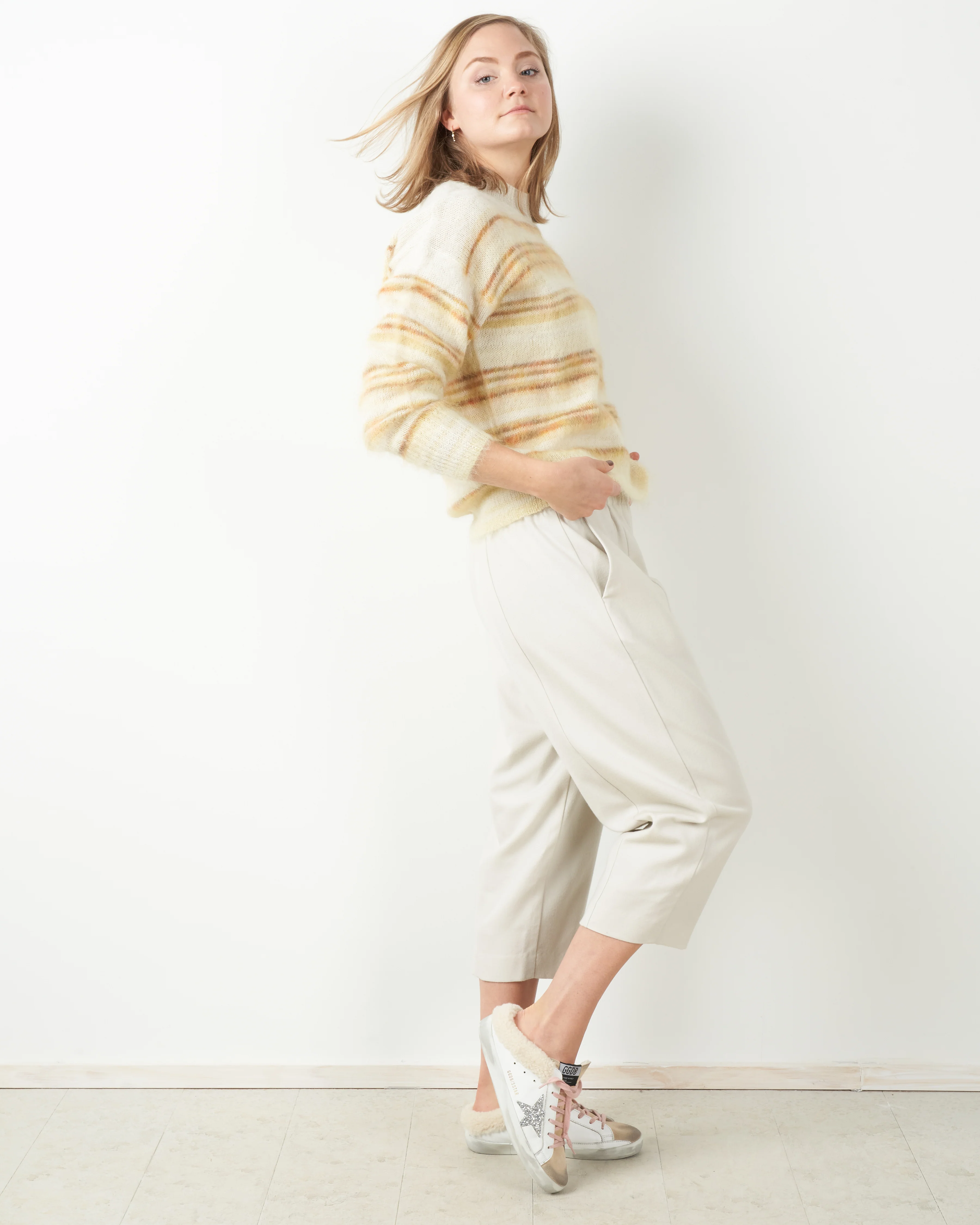 wool easy crop pant - antique white - Image 2