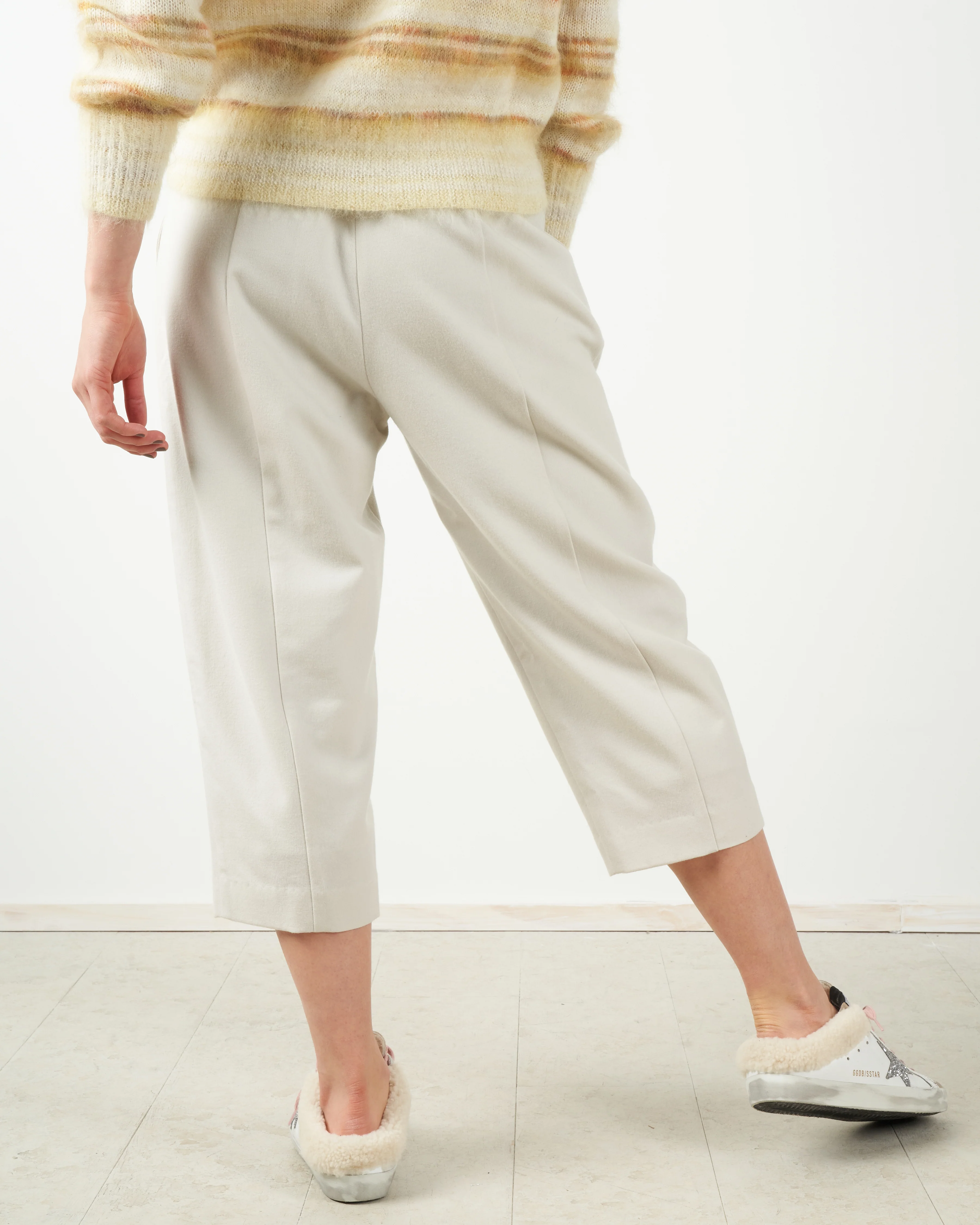 wool easy crop pant - antique white - Image 4