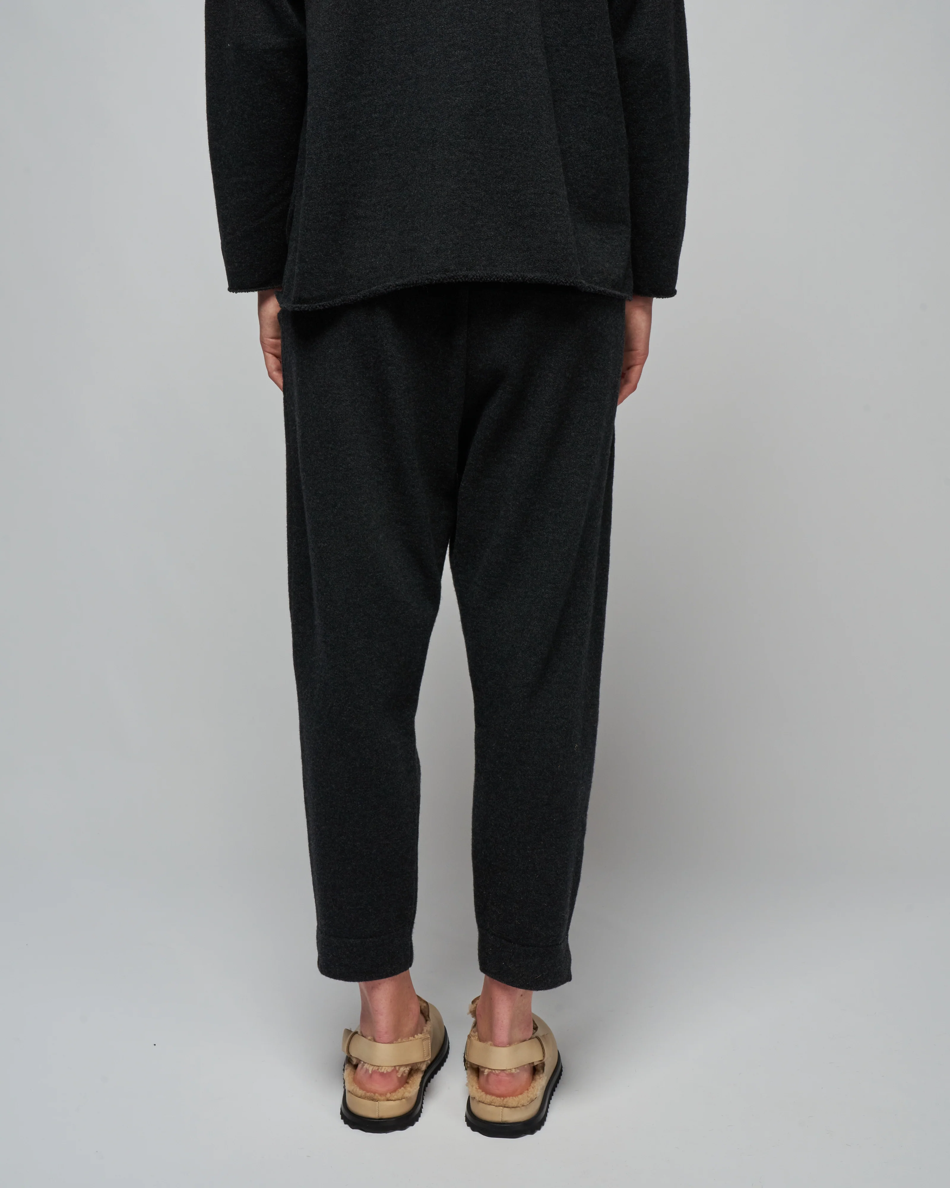 wool pile pants - charcoal - Image 4