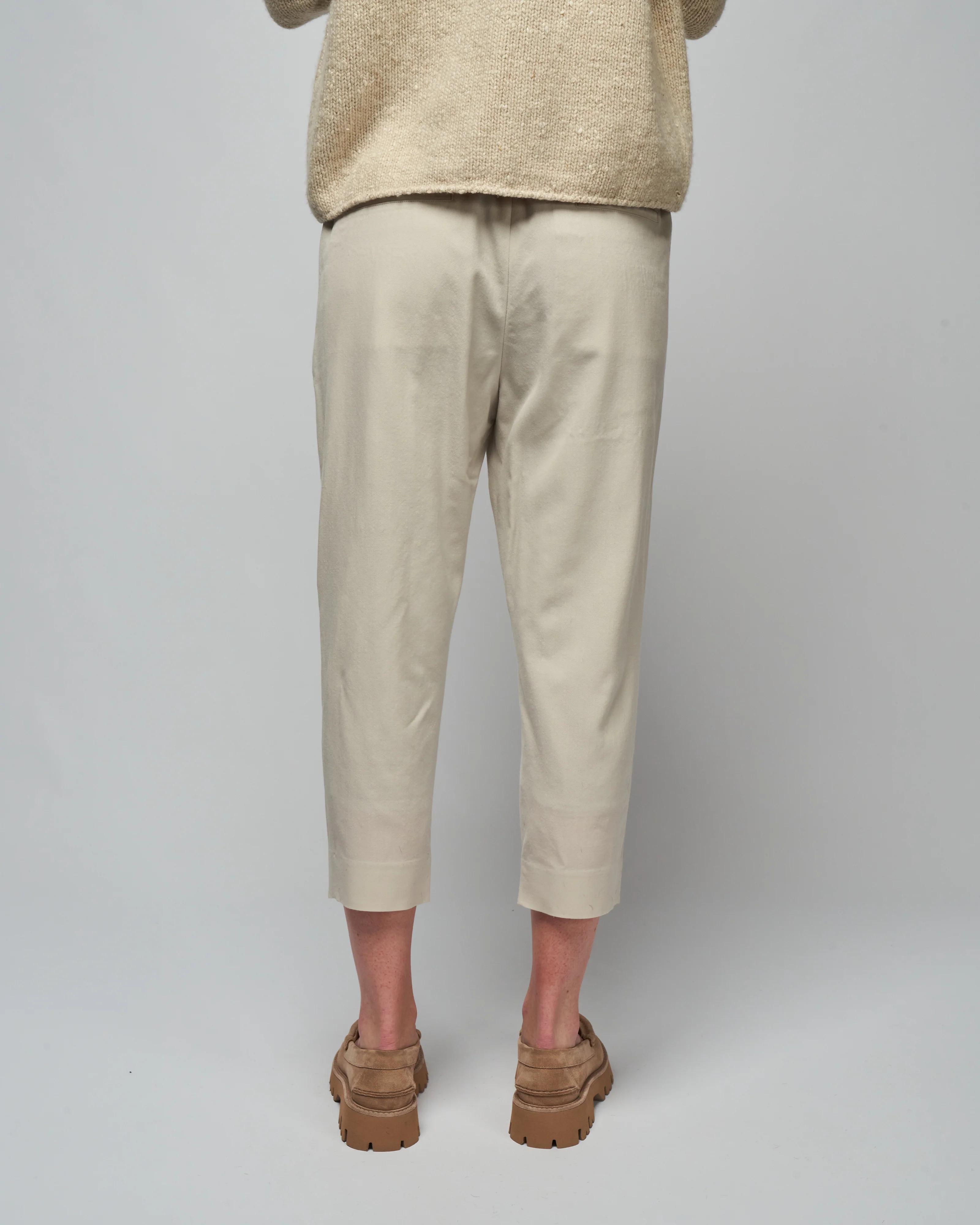 wool tapered pants - ecru - Image 4