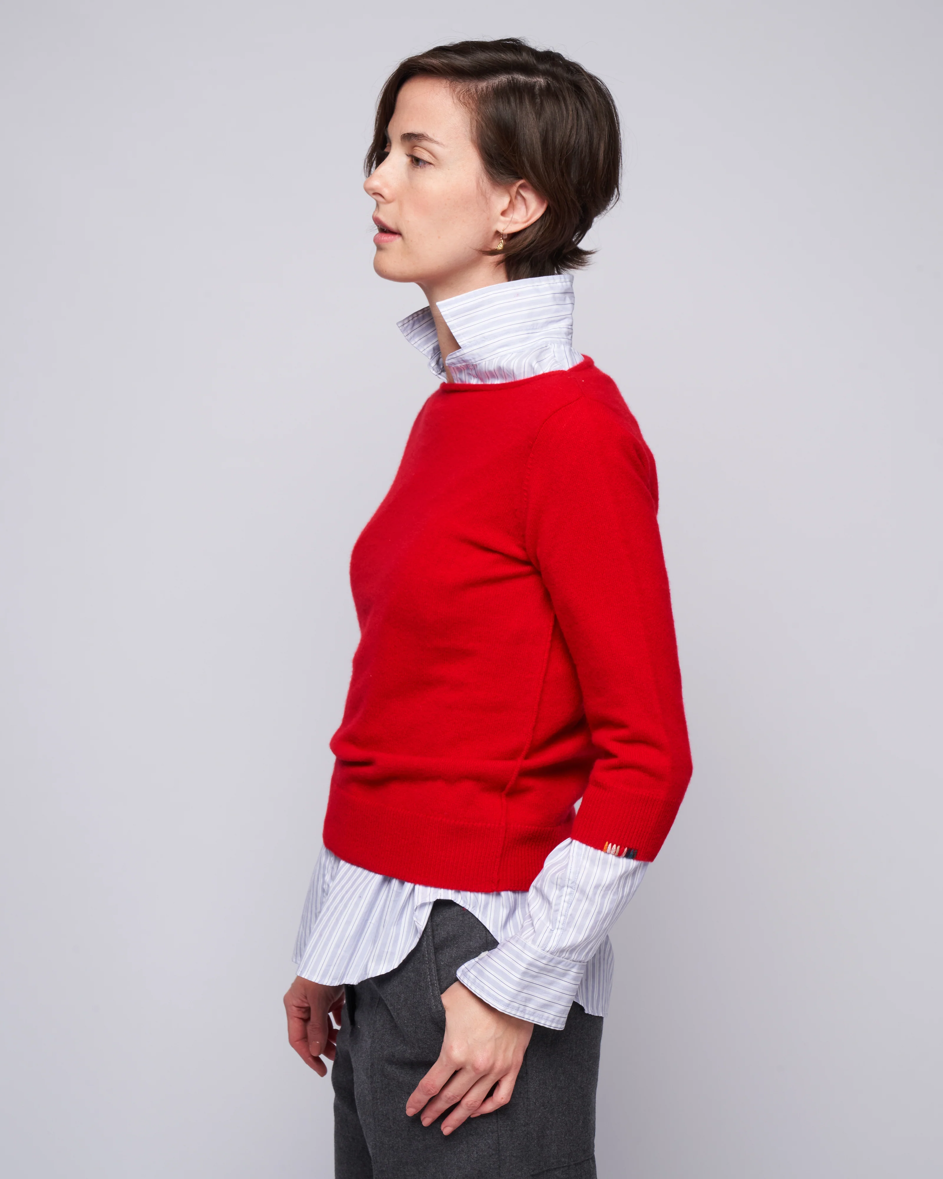 3/4 sleeve ballet neck sweater - heart - Image 3