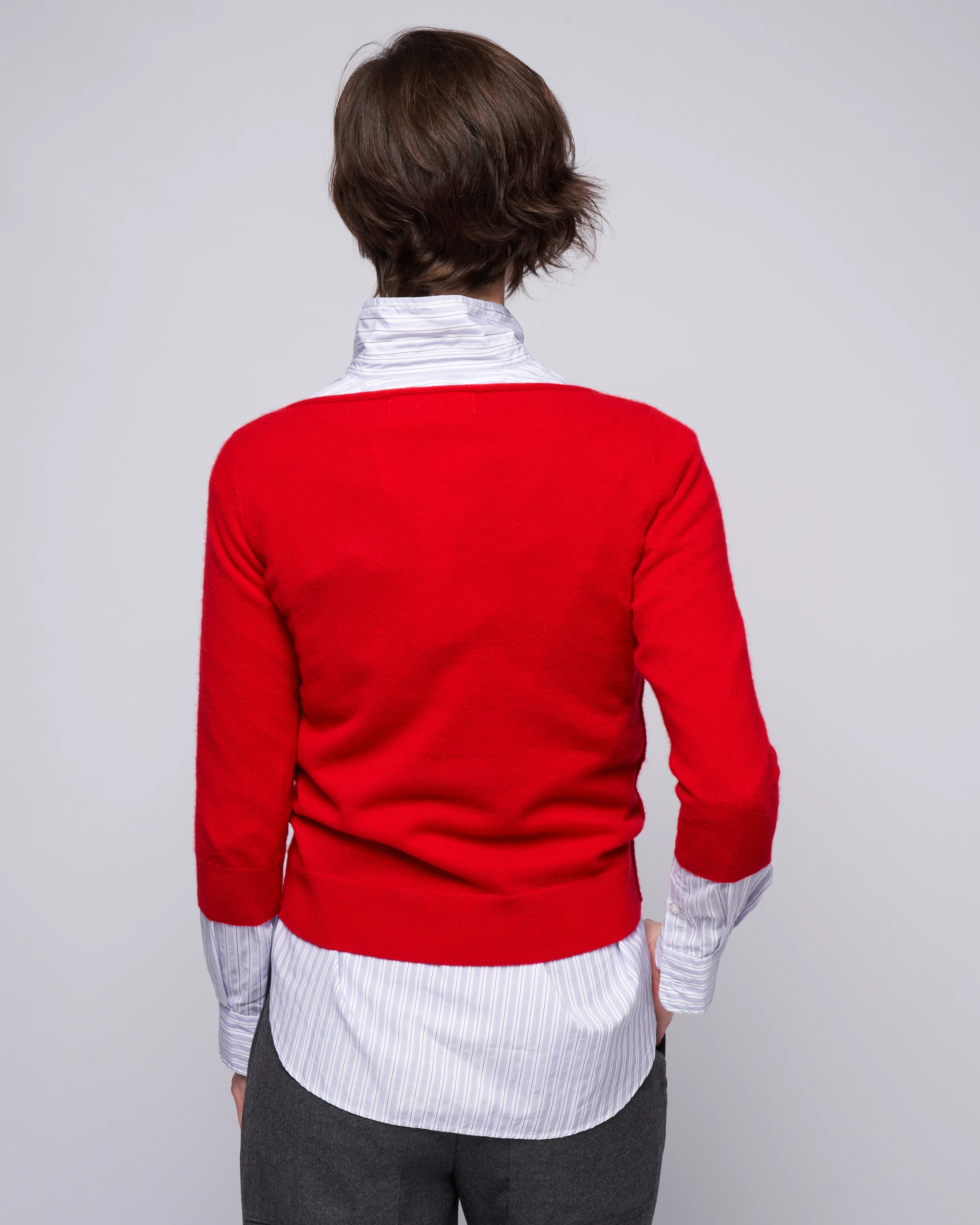 3/4 sleeve ballet neck sweater - heart - Image 4