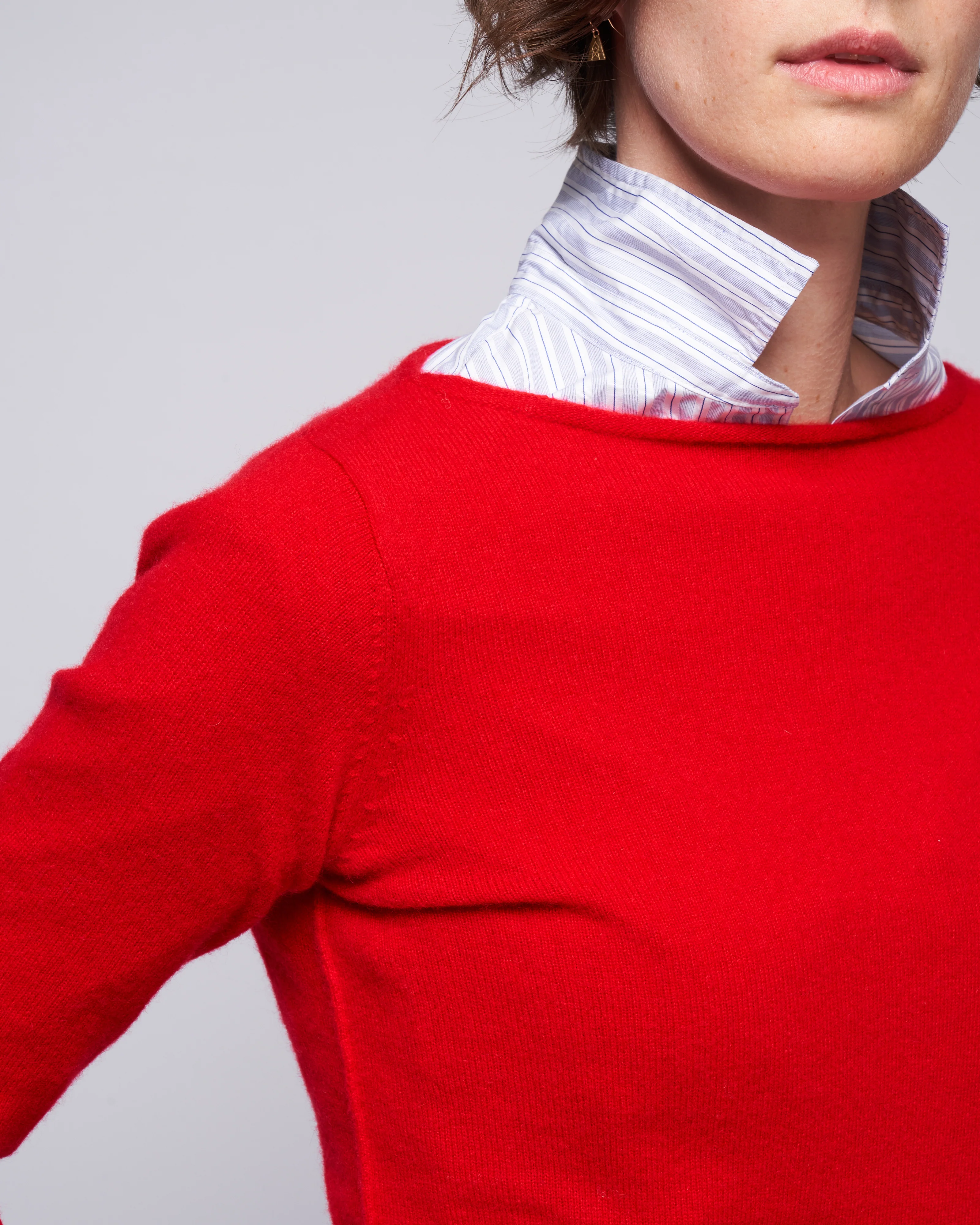 3/4 sleeve ballet neck sweater - heart - Image 5