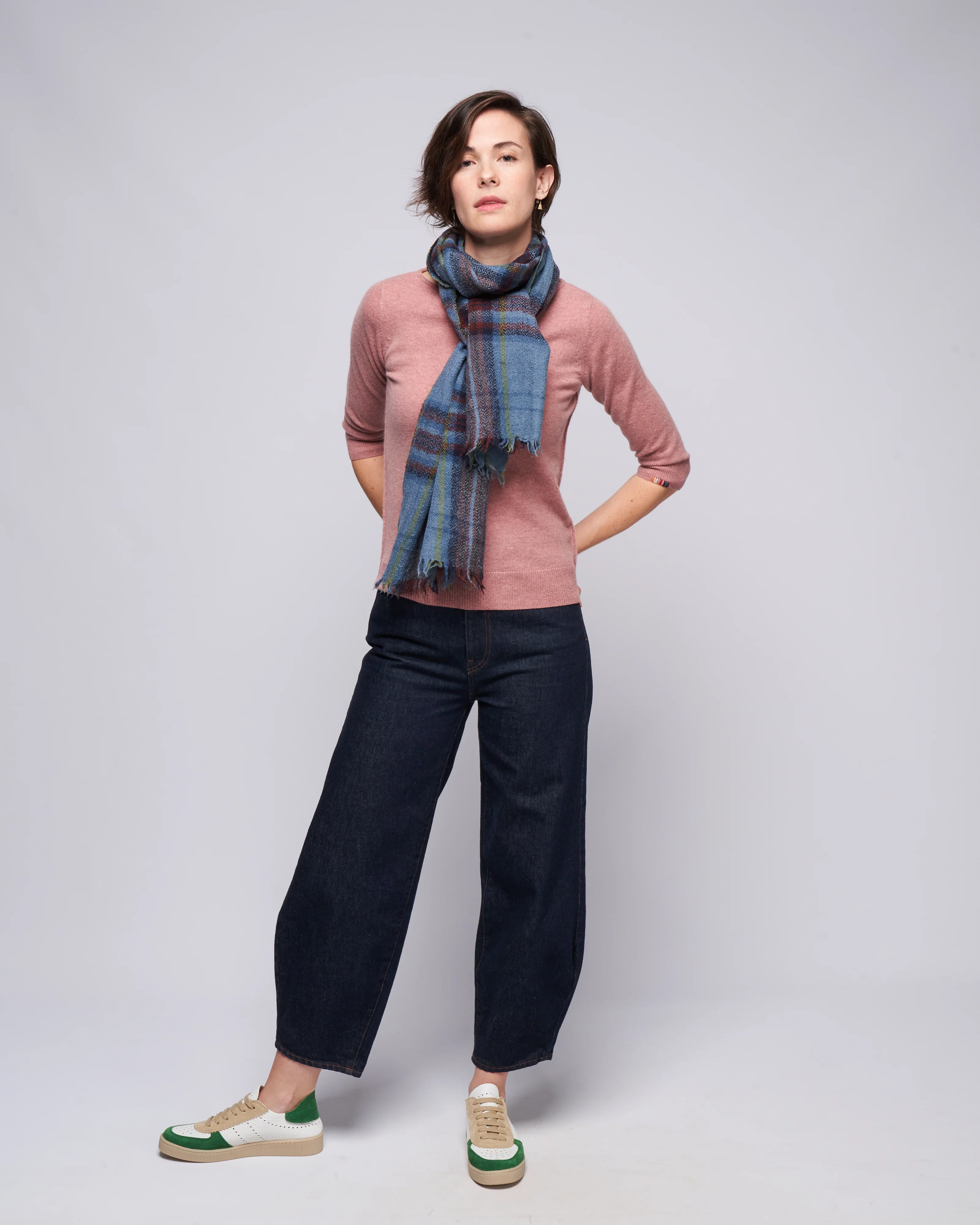 3/4 sleeve ballet neck sweater - moor - Image 2