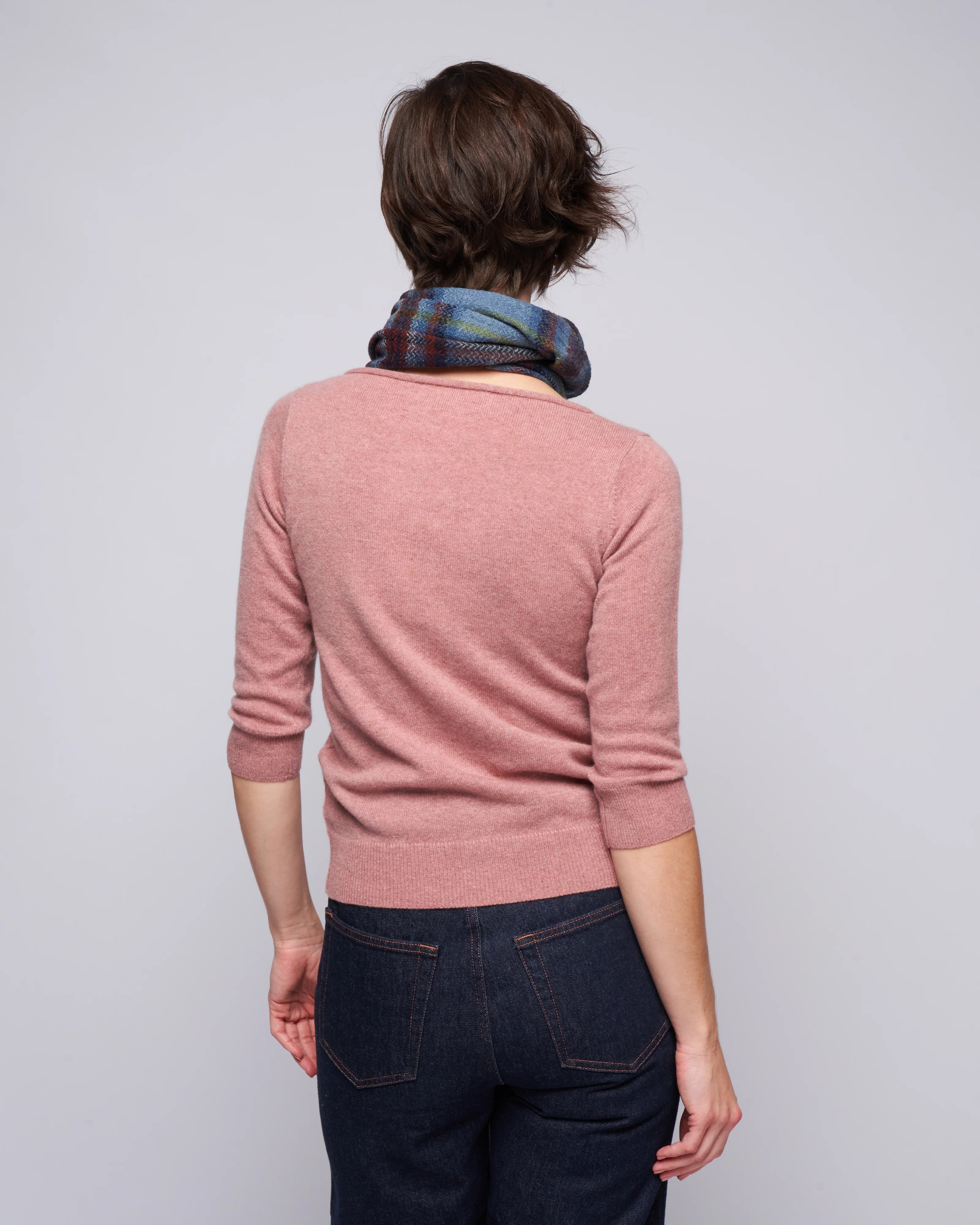 3/4 sleeve ballet neck sweater - moor - Image 4
