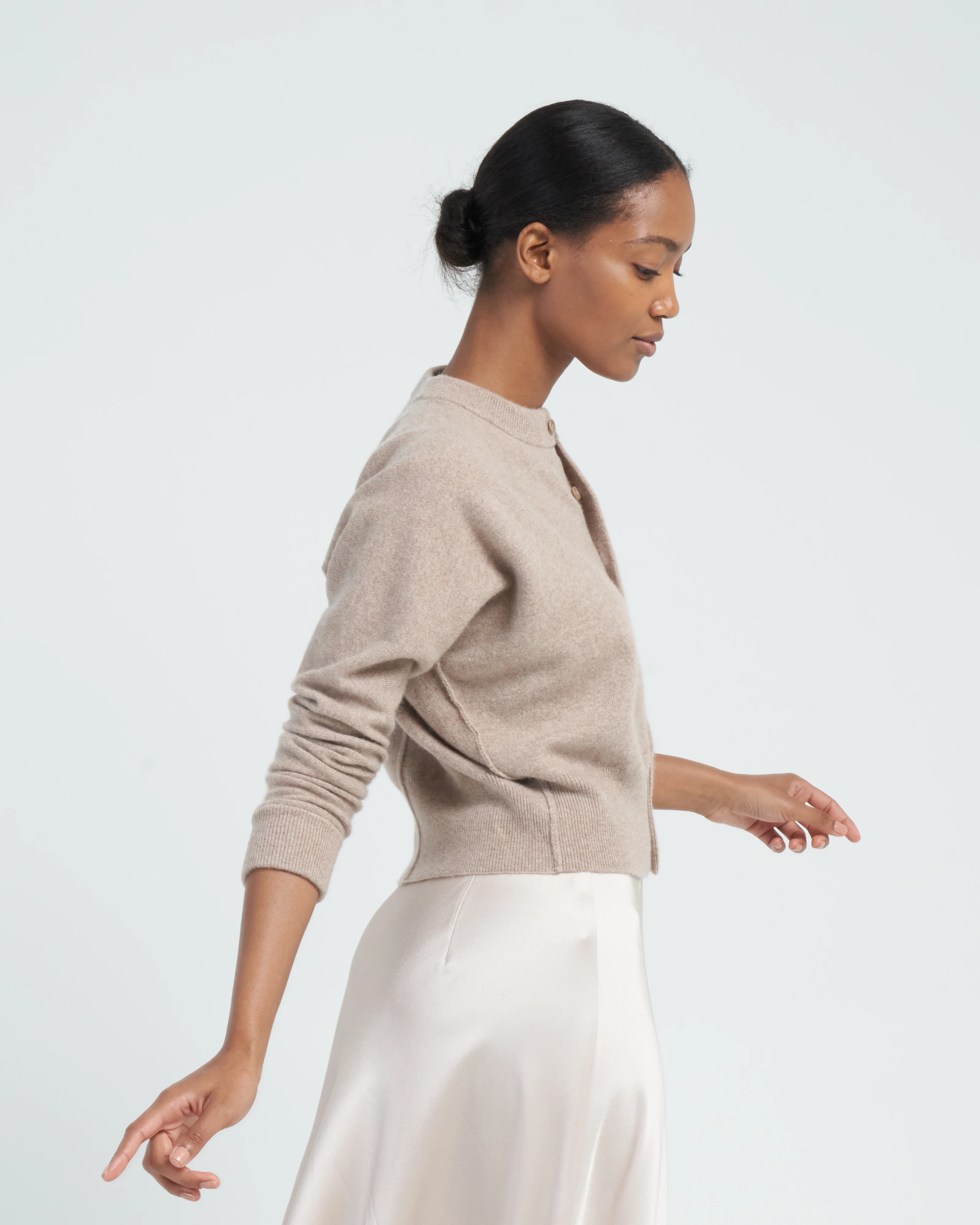 cashmere cardi - sand - Image 3