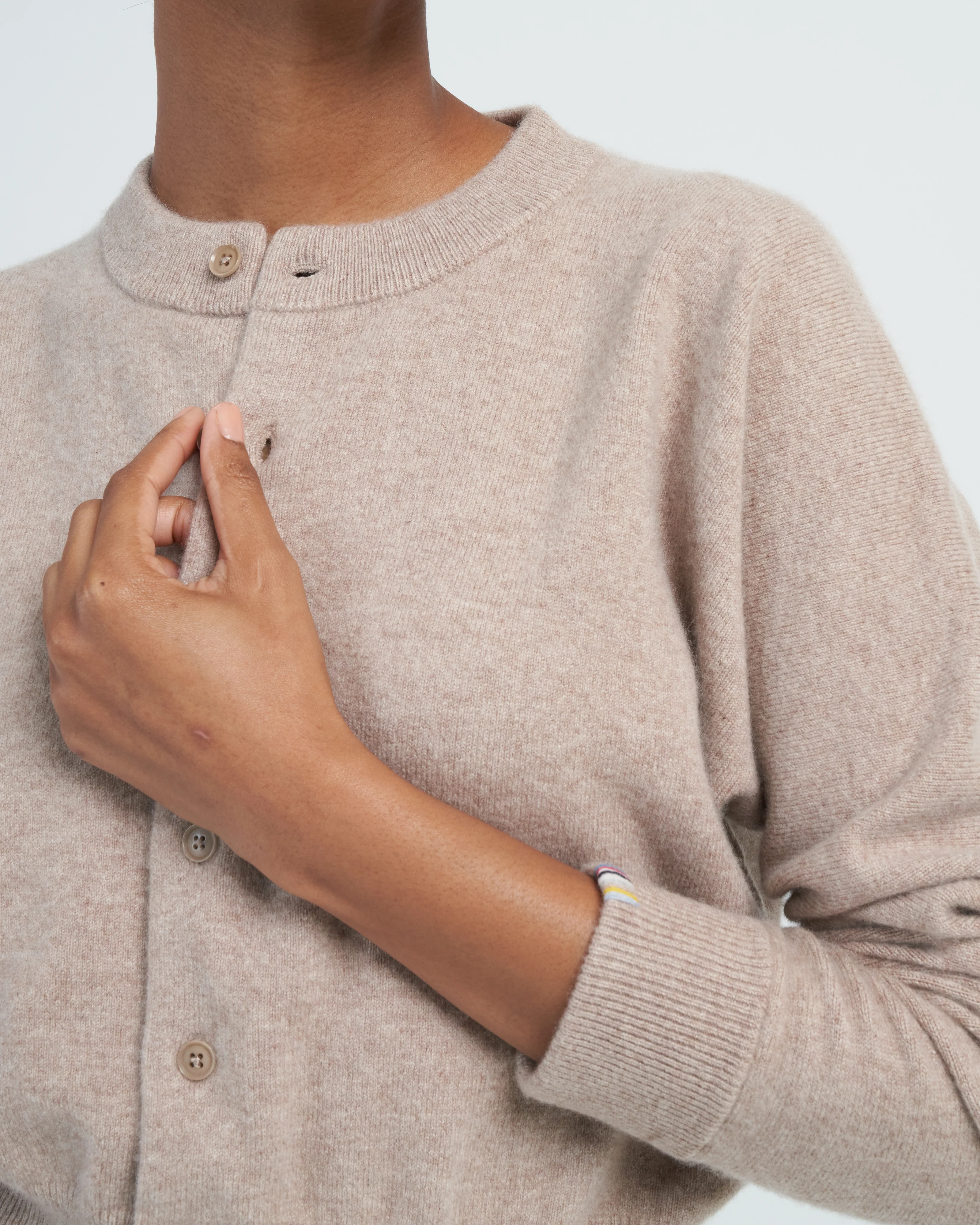 cashmere cardi - sand - Image 5