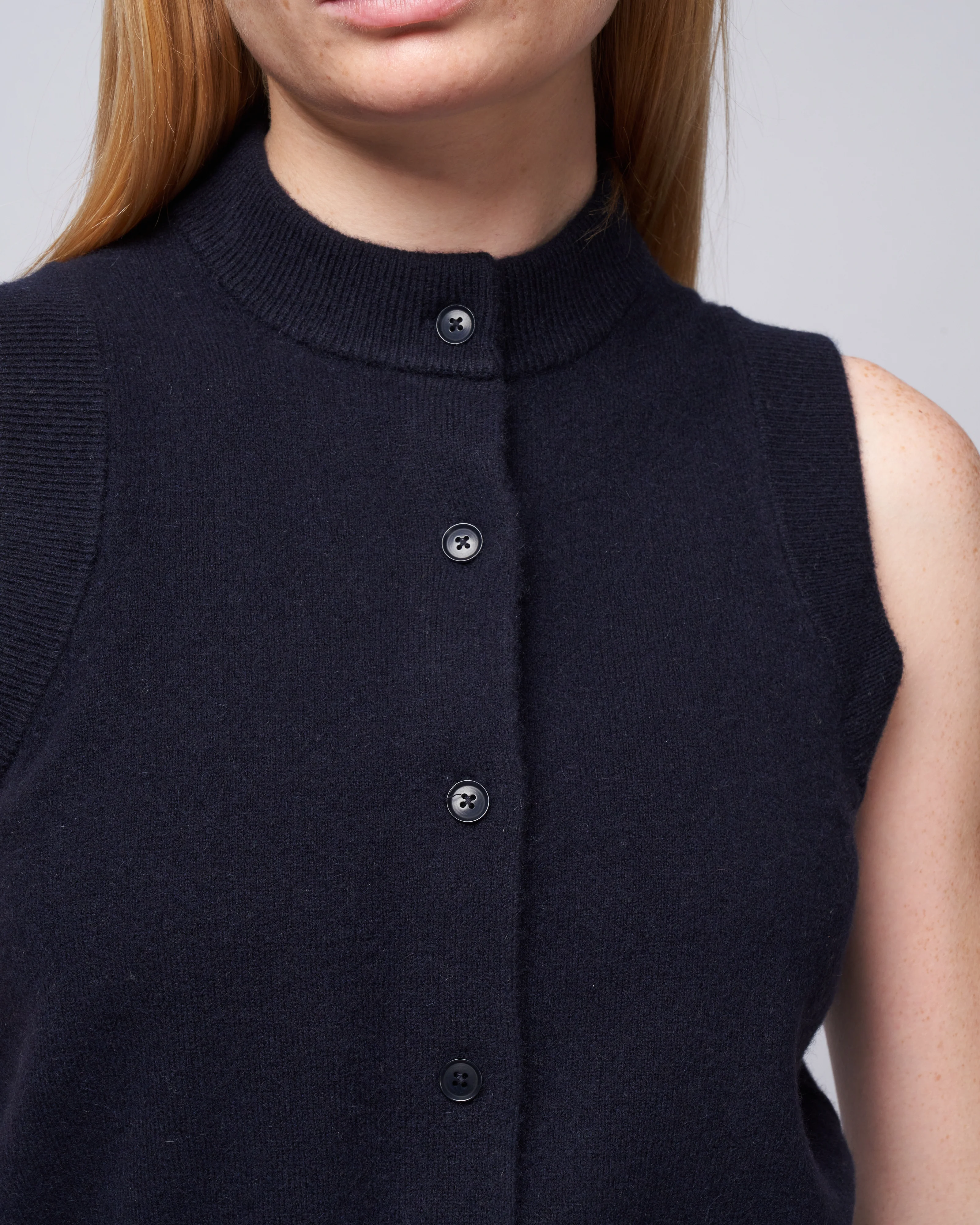 corset fitted vest - navy - Image 5