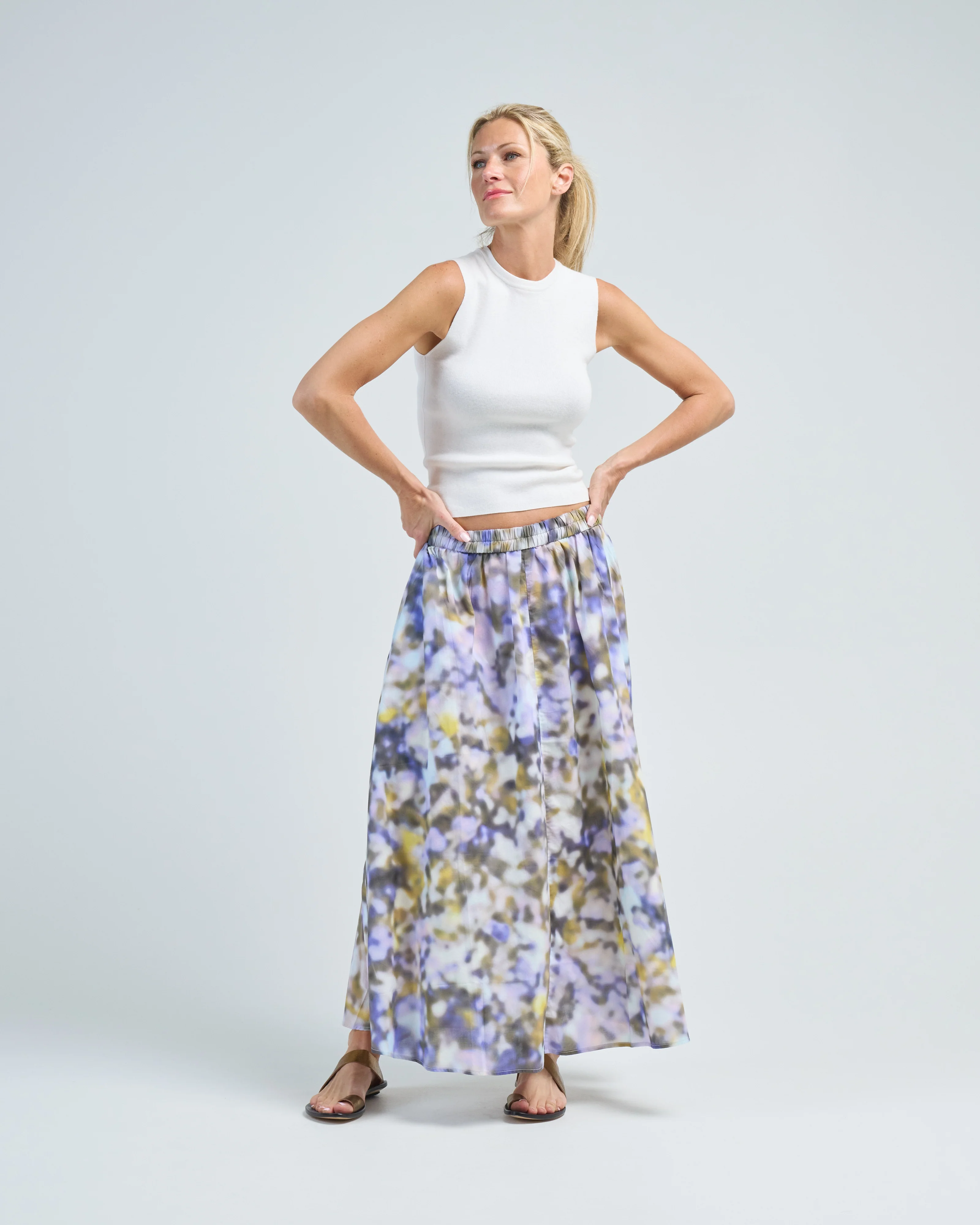 cotton cashmere sleeveless tee - Image 2