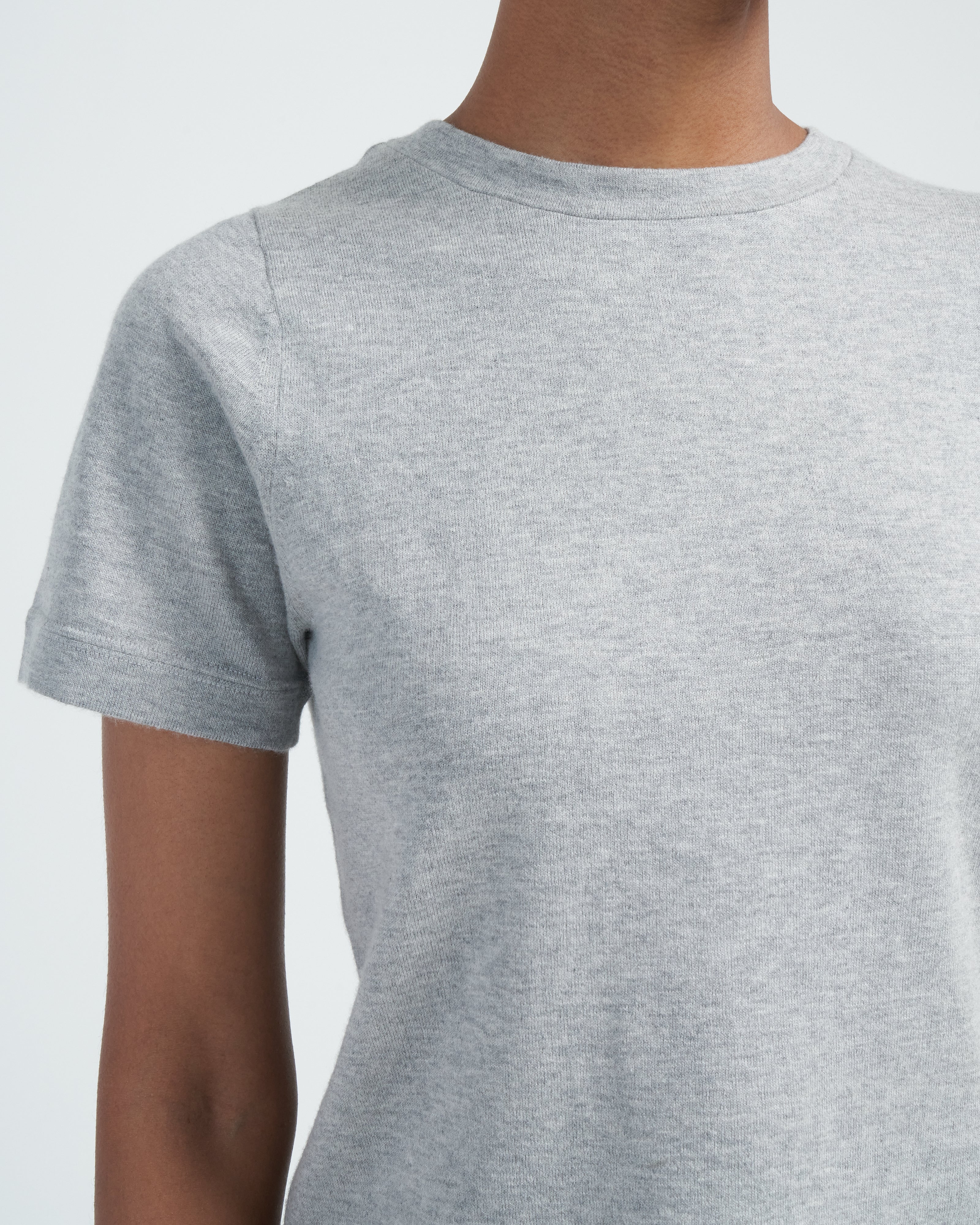 cotton cashmere tee - grey - Image 5