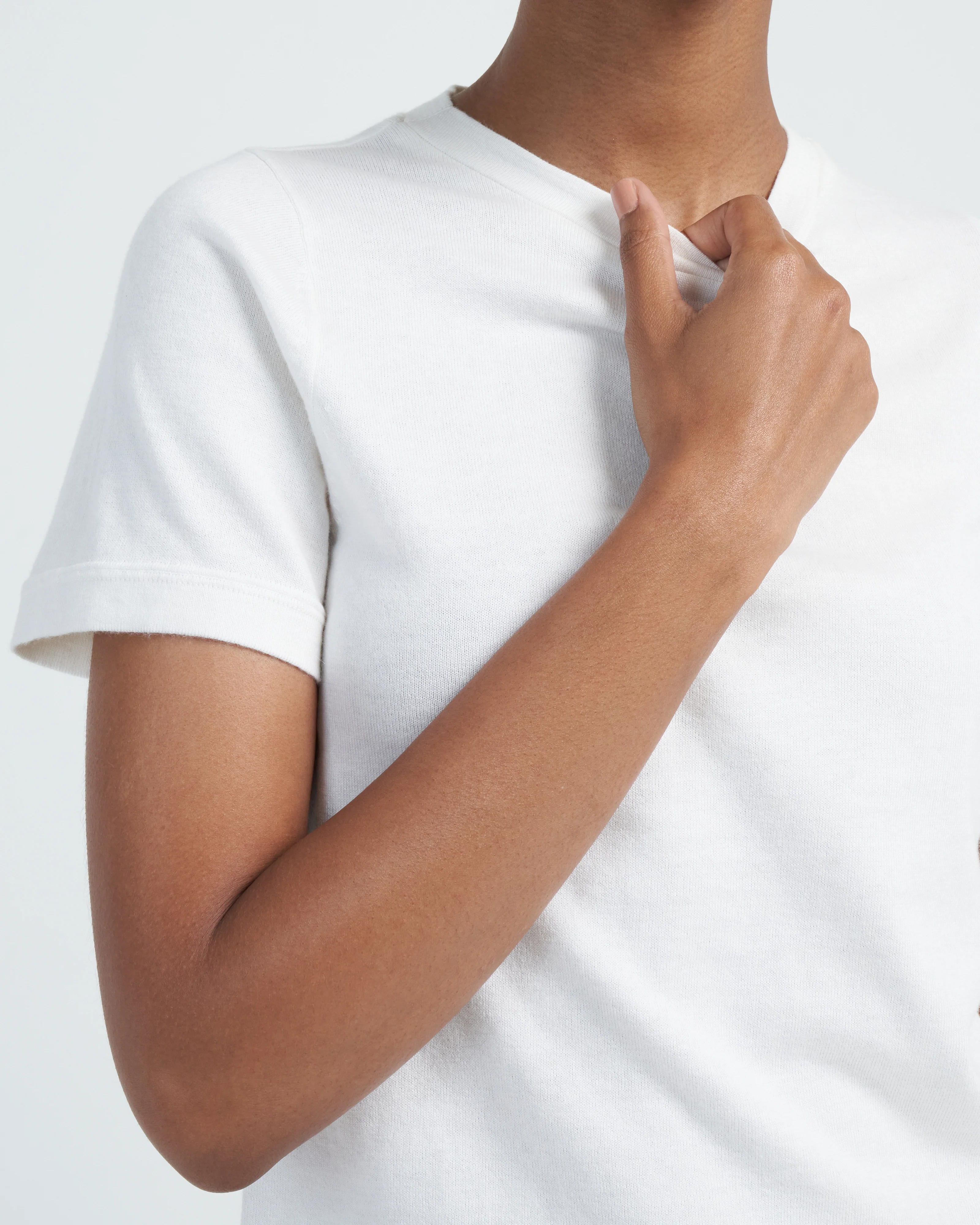 cotton cashmere tee - snow - Image 5