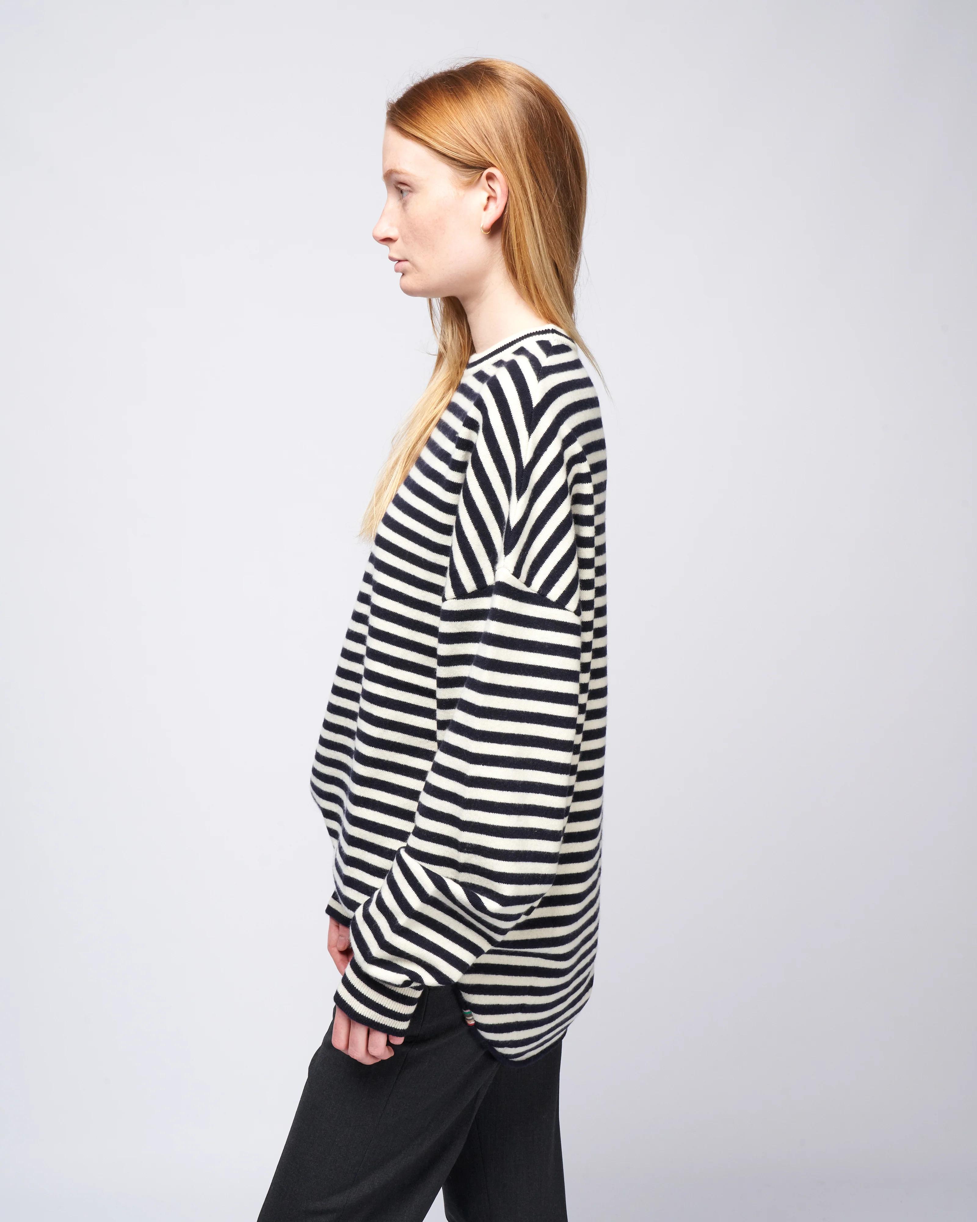 crew hop oversized crew - breton stripe - Image 3