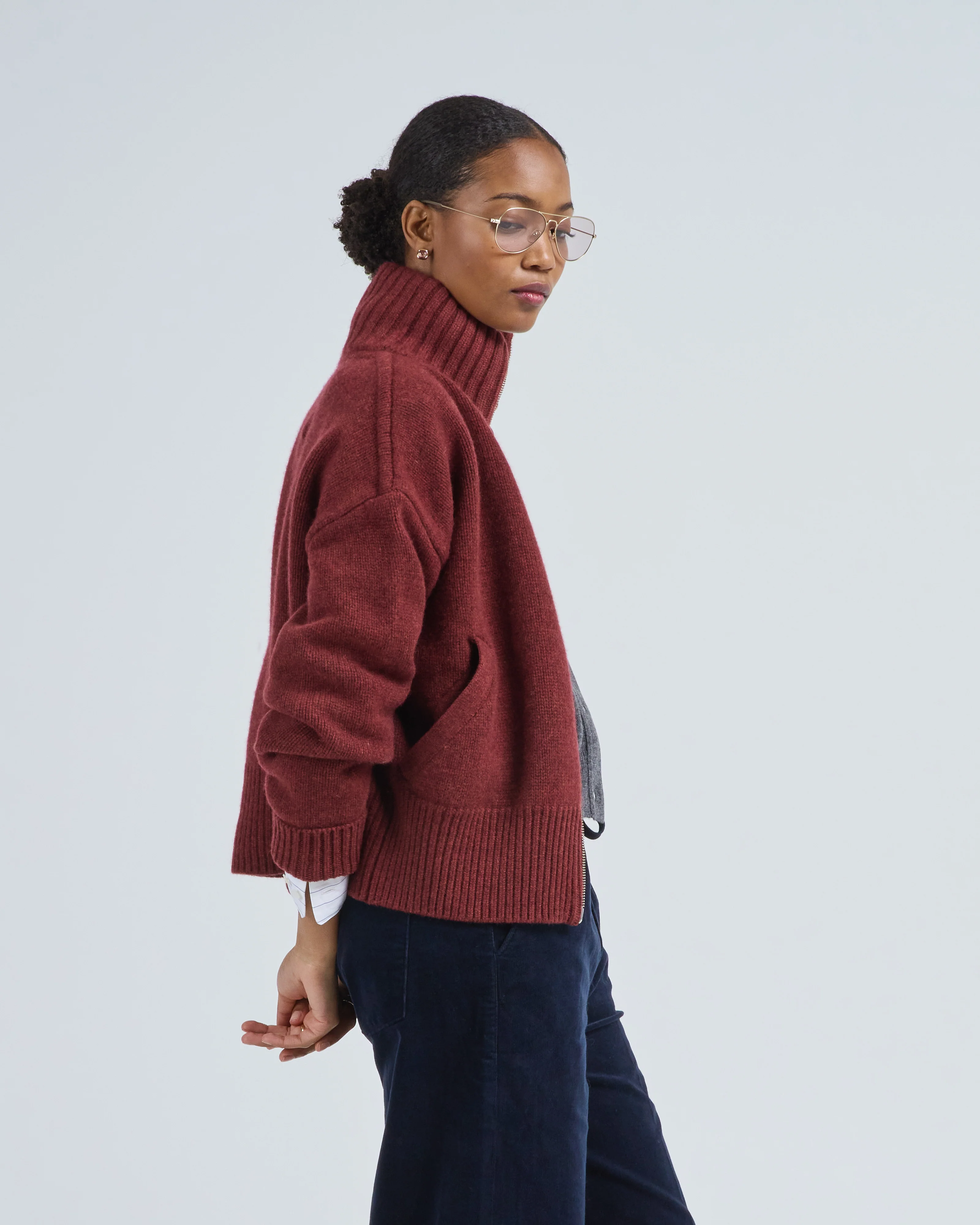 crop zip cardi - Image 4
