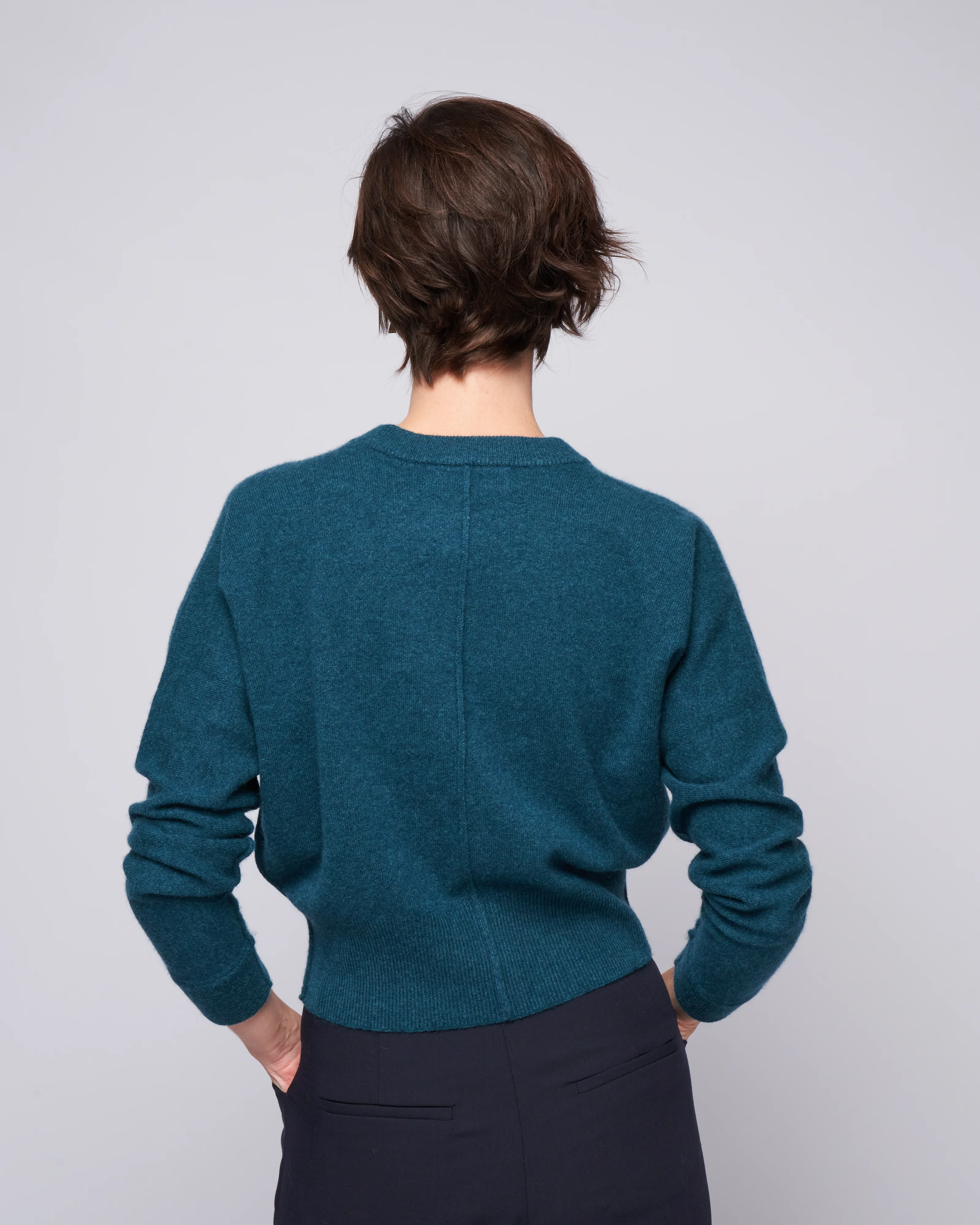 cropped cardigan - pine - Image 4