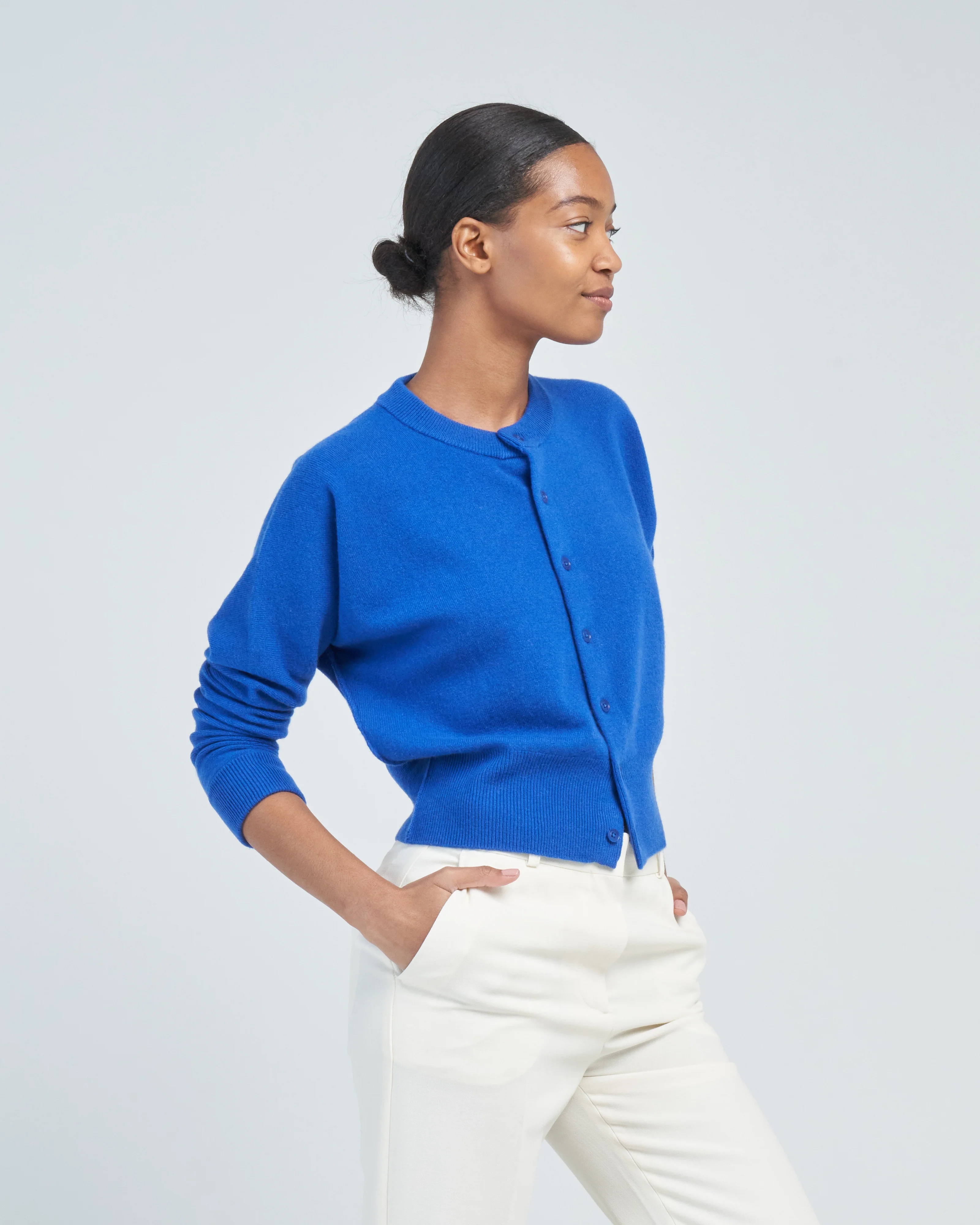 blouson cropped cardigan - Image 3