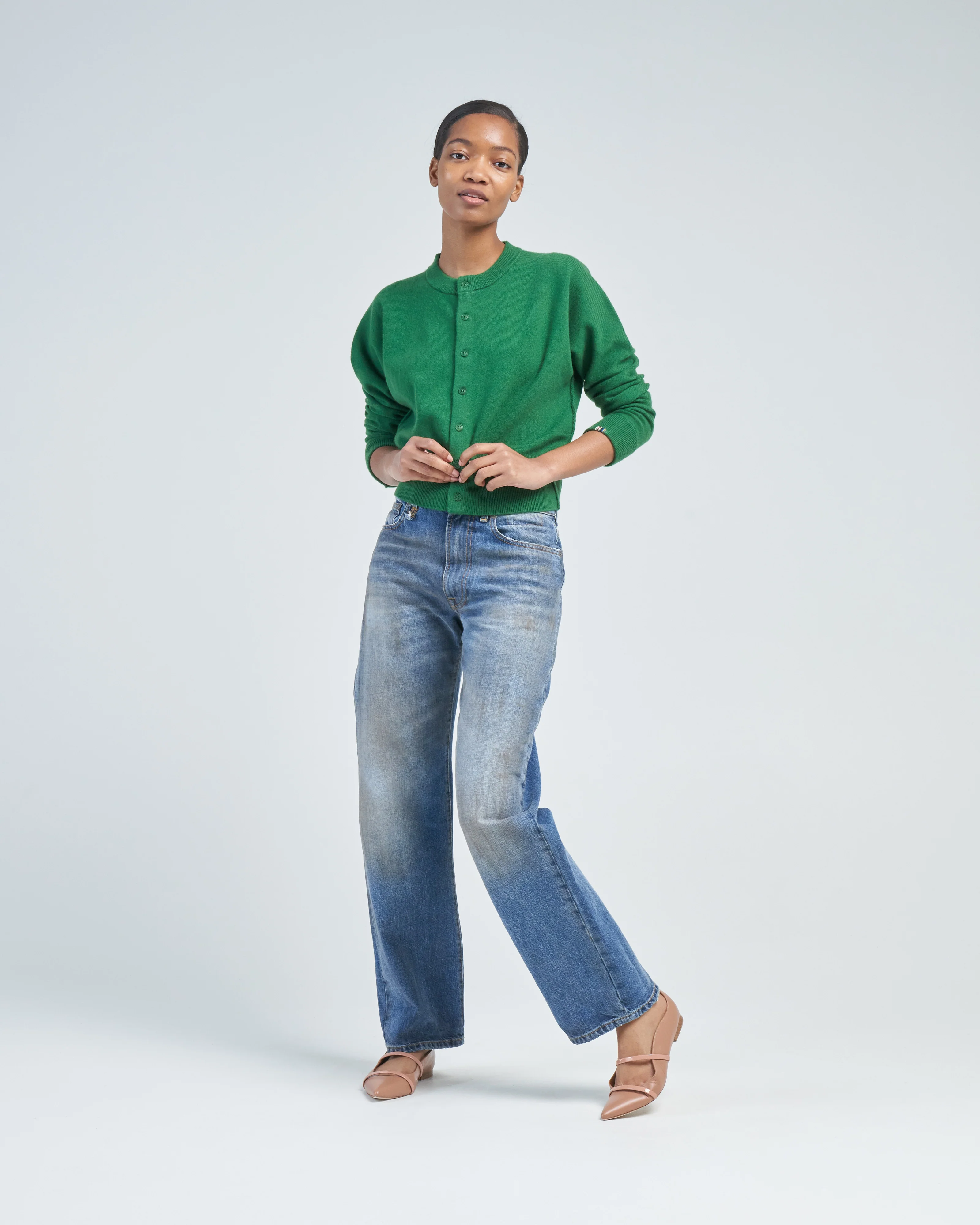 blouson cropped cardigan - Image 2