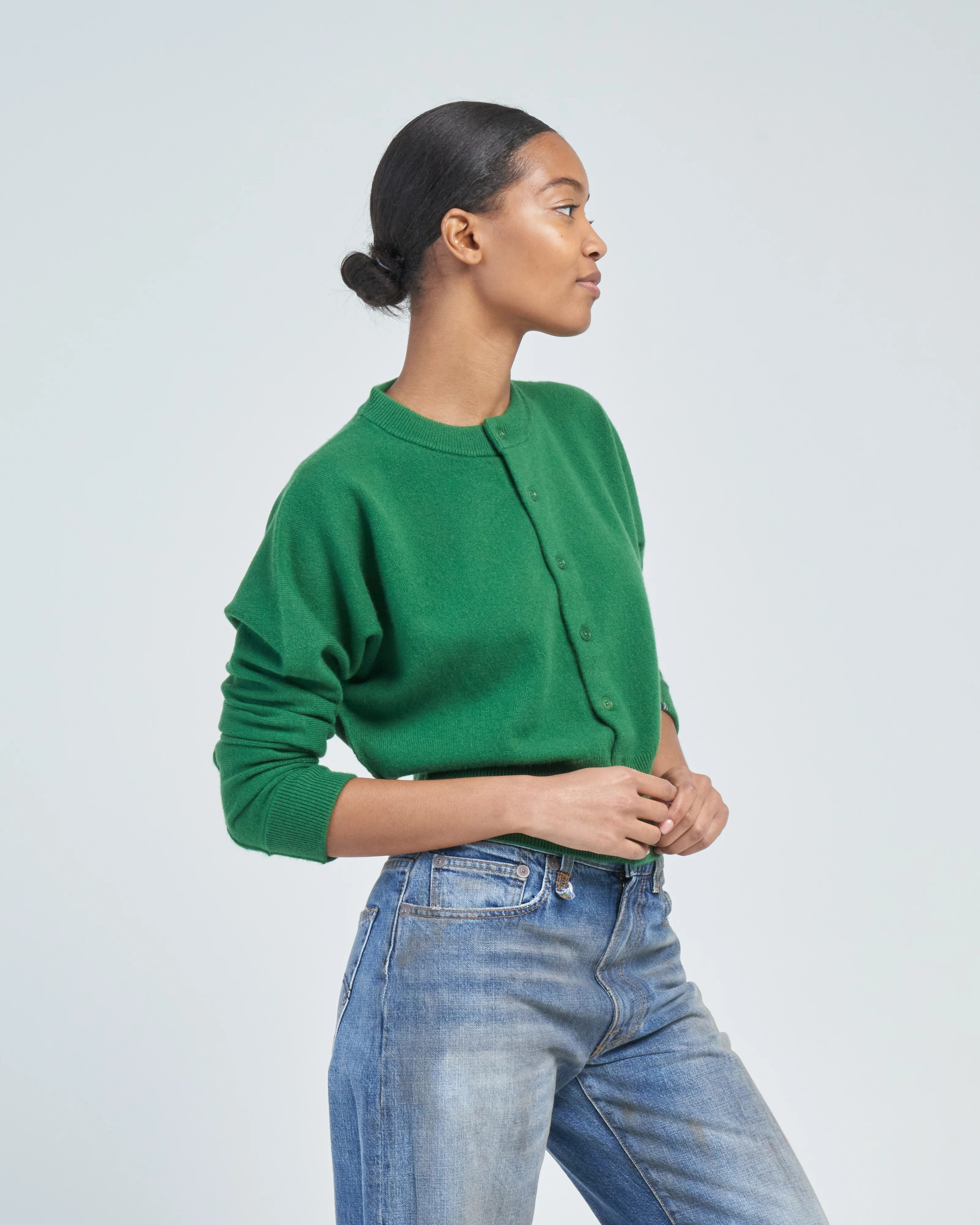 blouson cropped cardigan - Image 3
