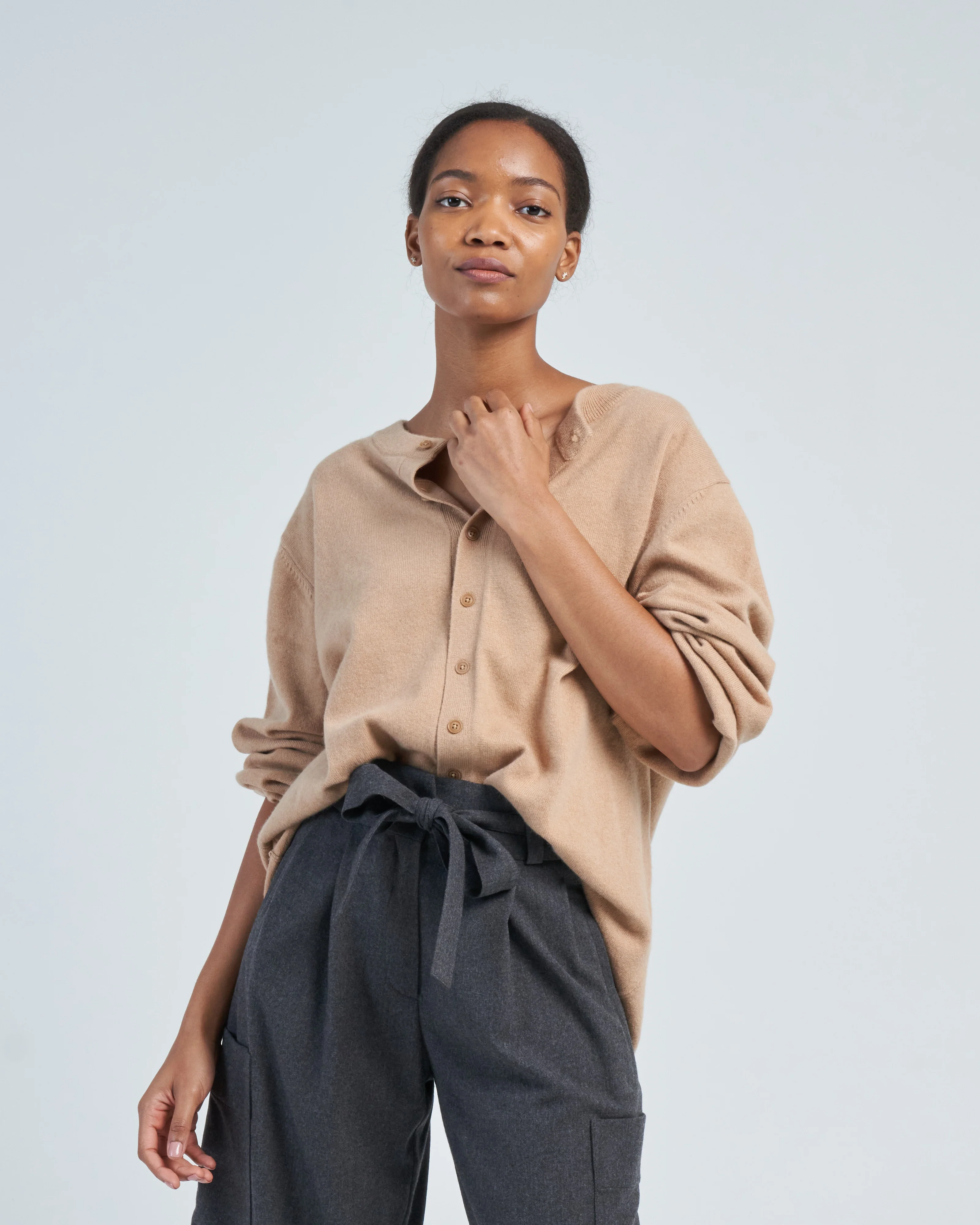bi draped sleeve henley