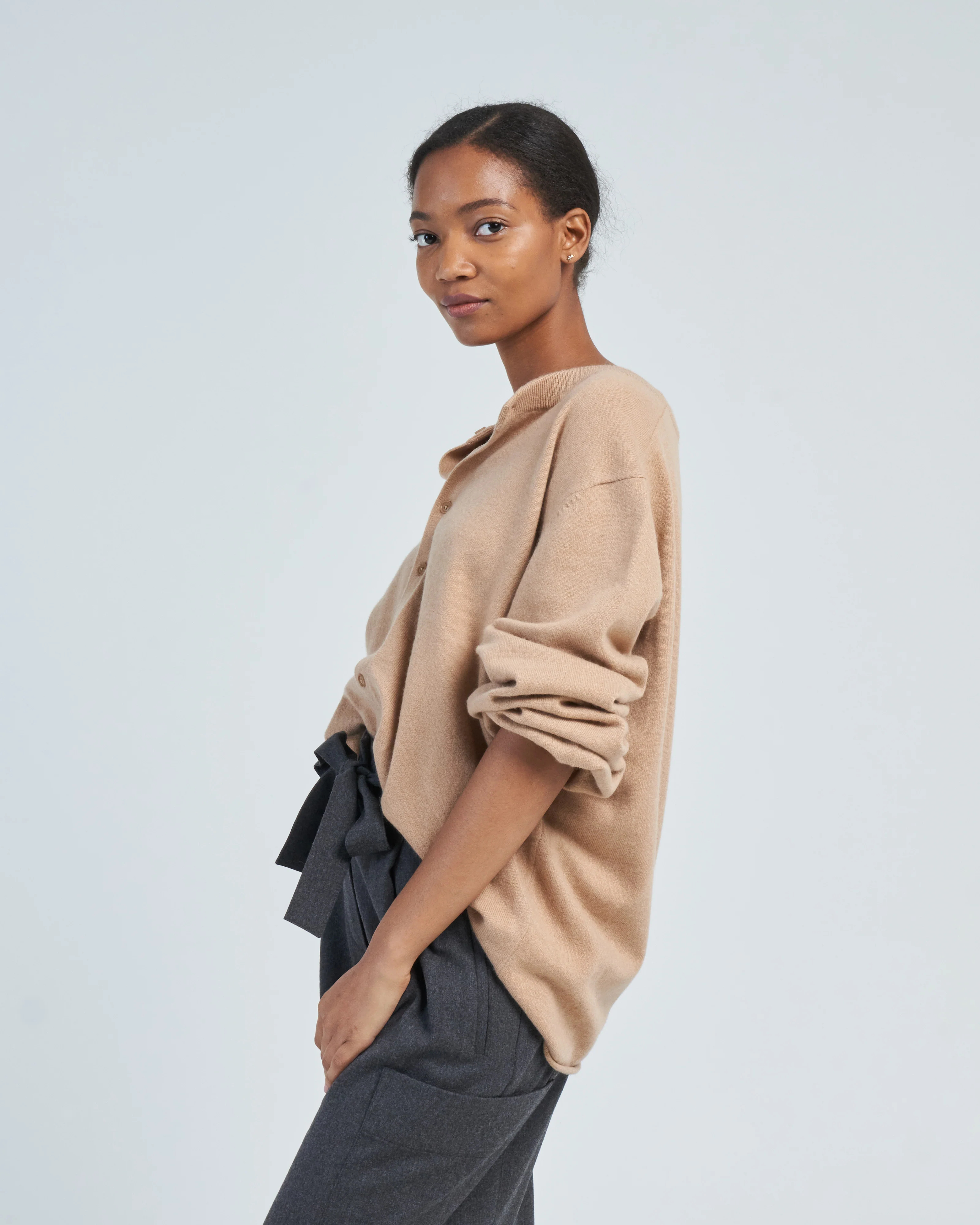 bi draped sleeve henley - Image 3