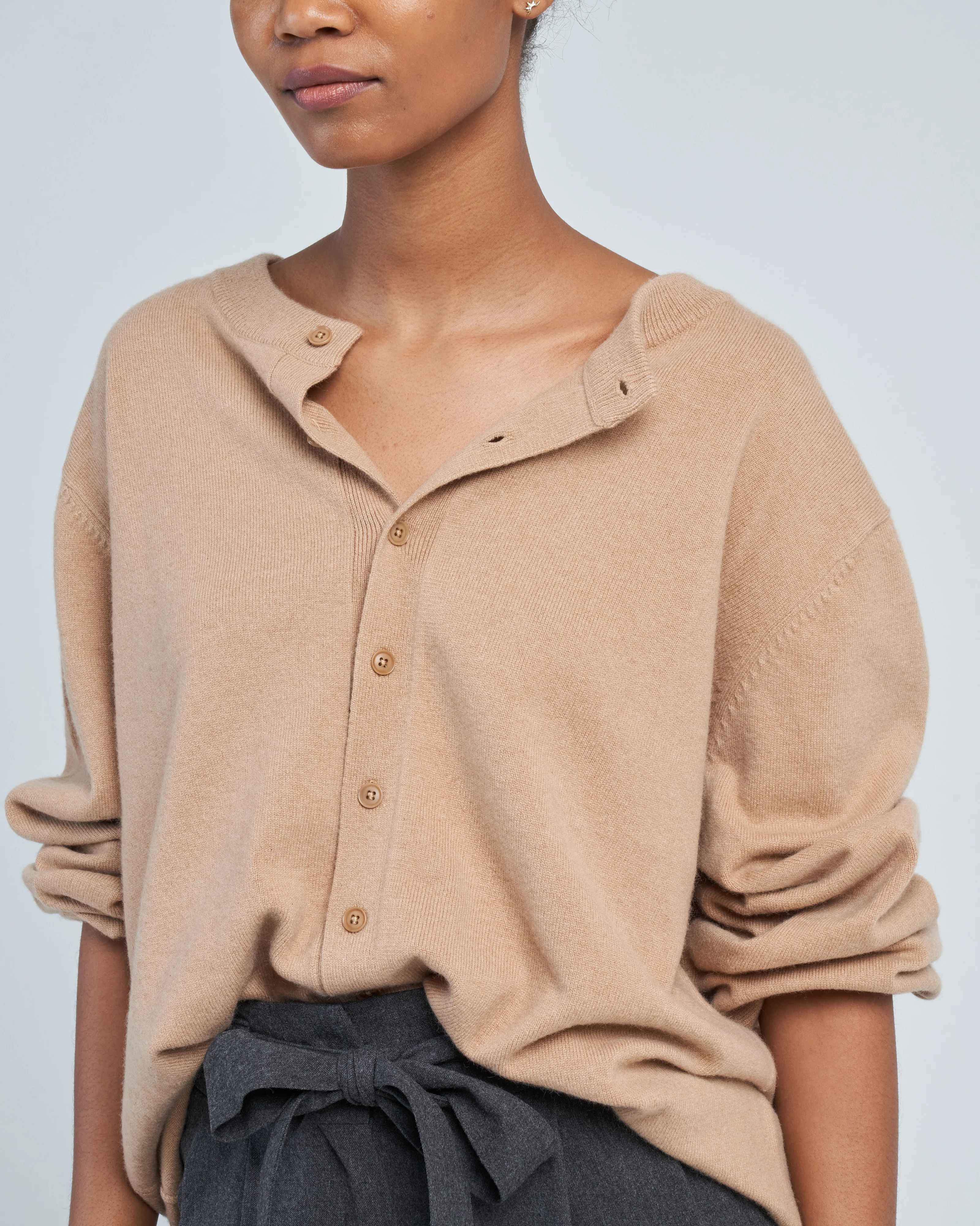 bi draped sleeve henley - Image 5