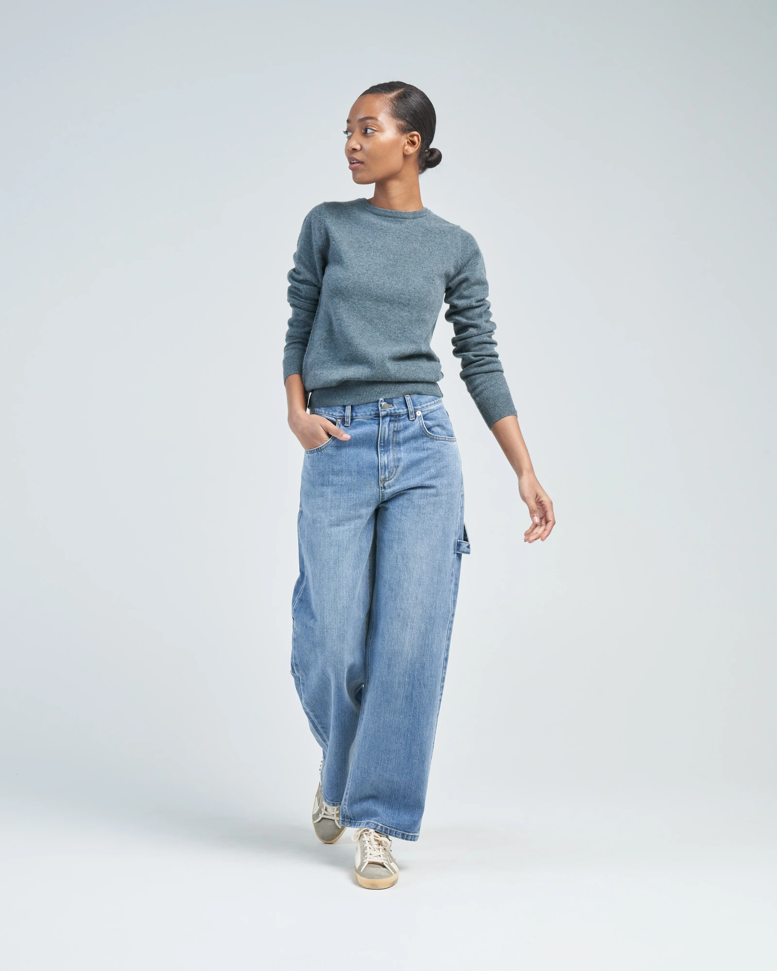 body fitted crew sweater - Image 2