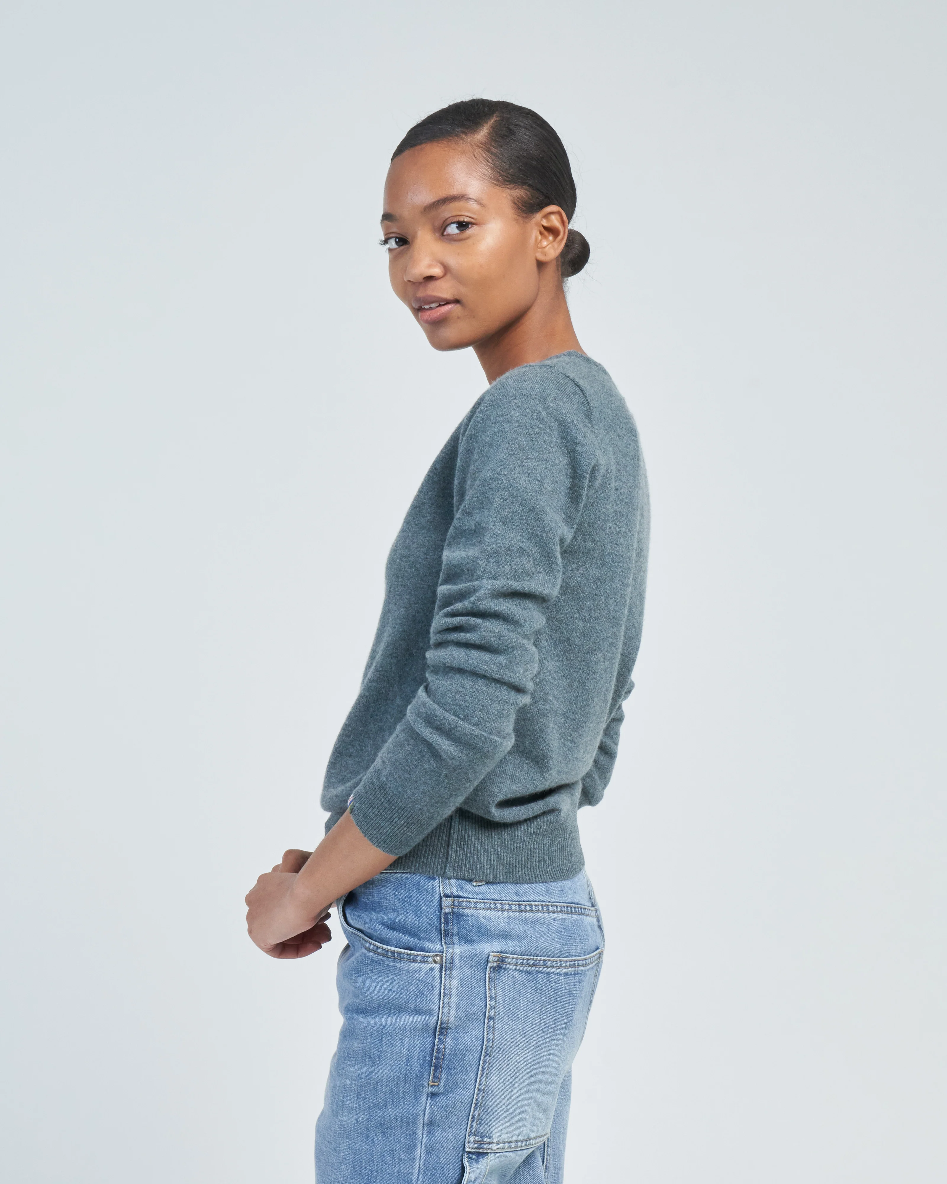 body fitted crew sweater - Image 3