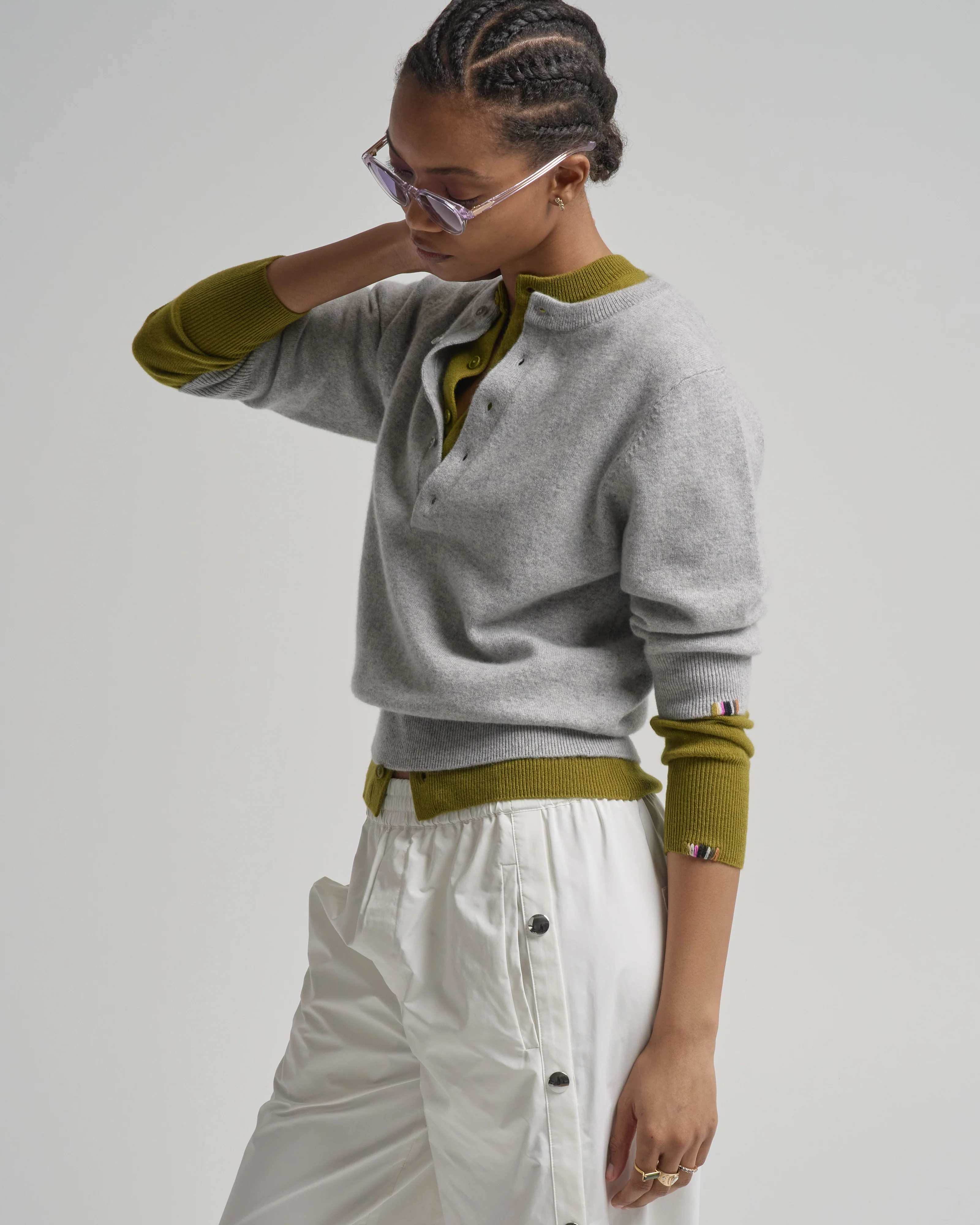 mimi cashmere ss henley - Image 2