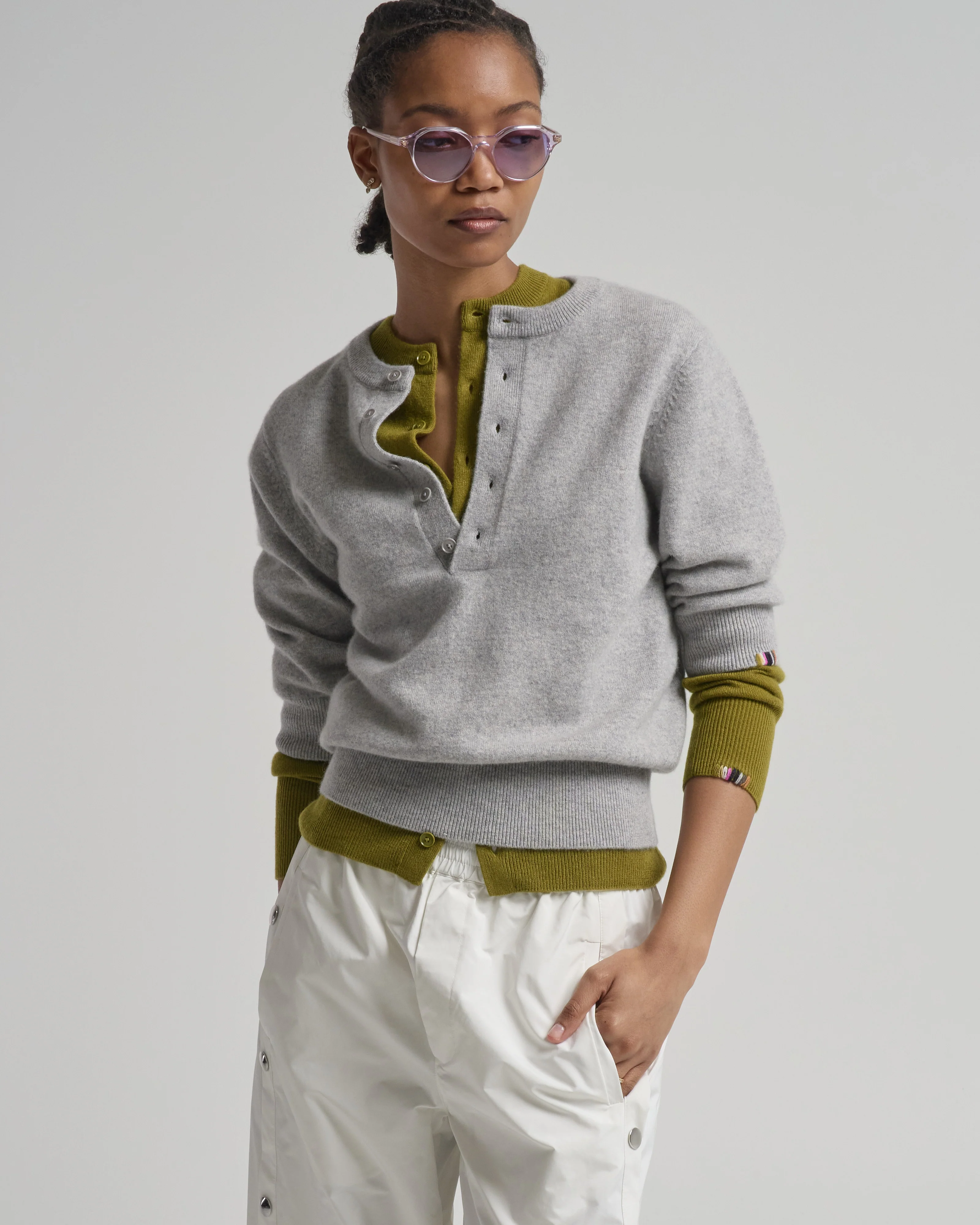 mimi cashmere ss henley - Image 3