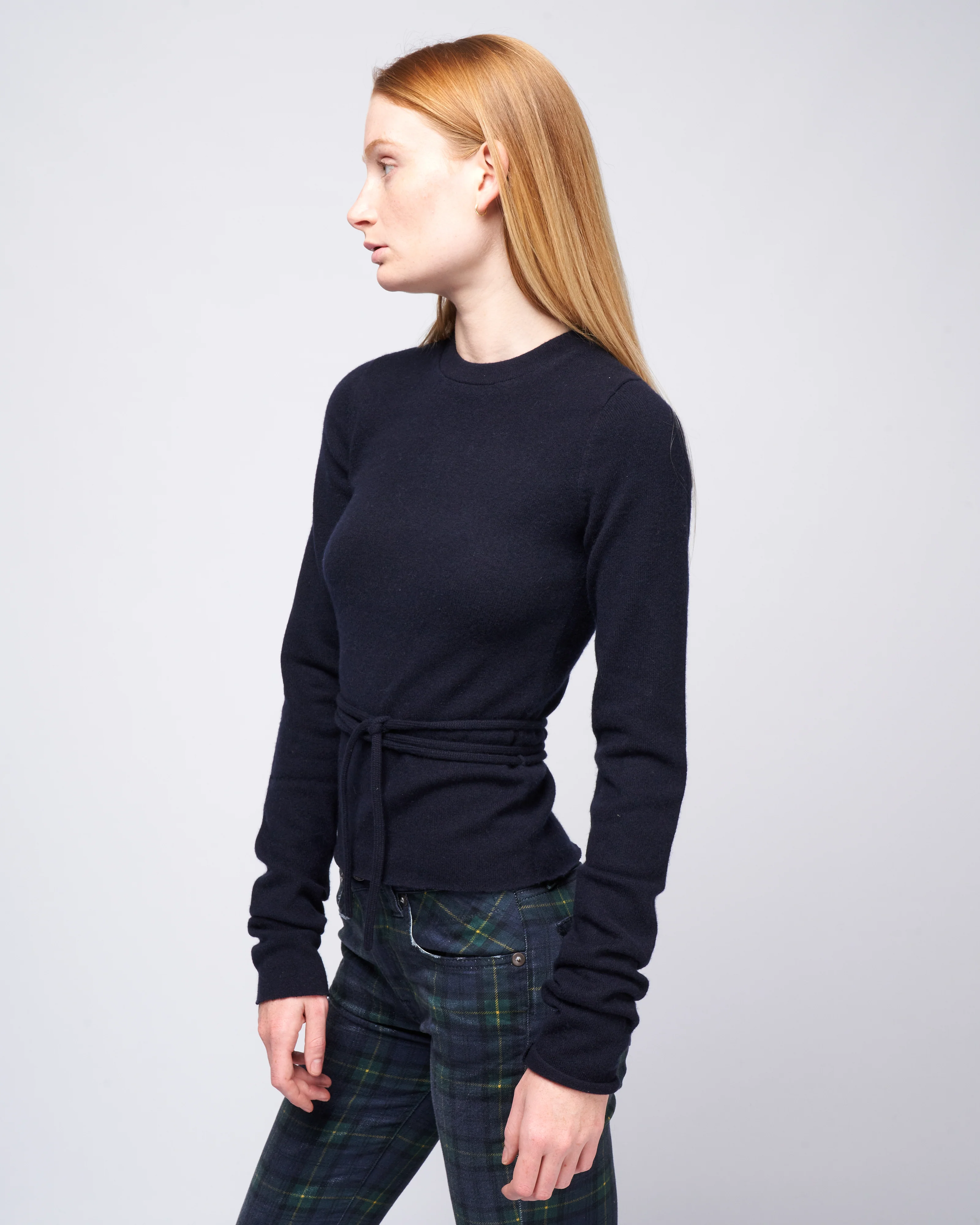 minus fitted ls crew w/ strings - navy - Image 3