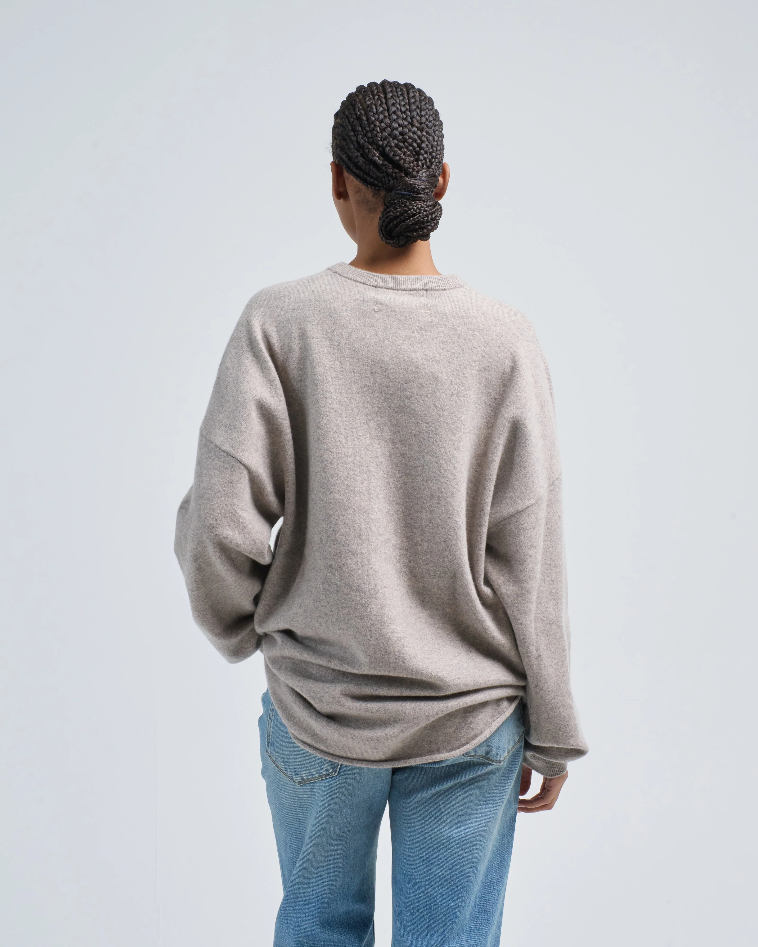 oversized curve hem sweater - Image 4